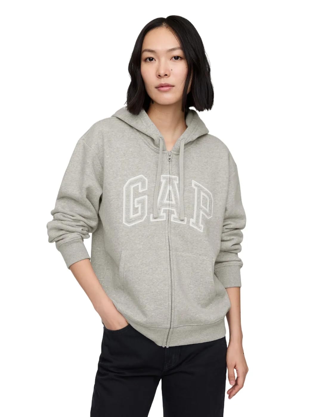 GAP Women's Logo Hoodie Hooded Full Zip Sweatshirt