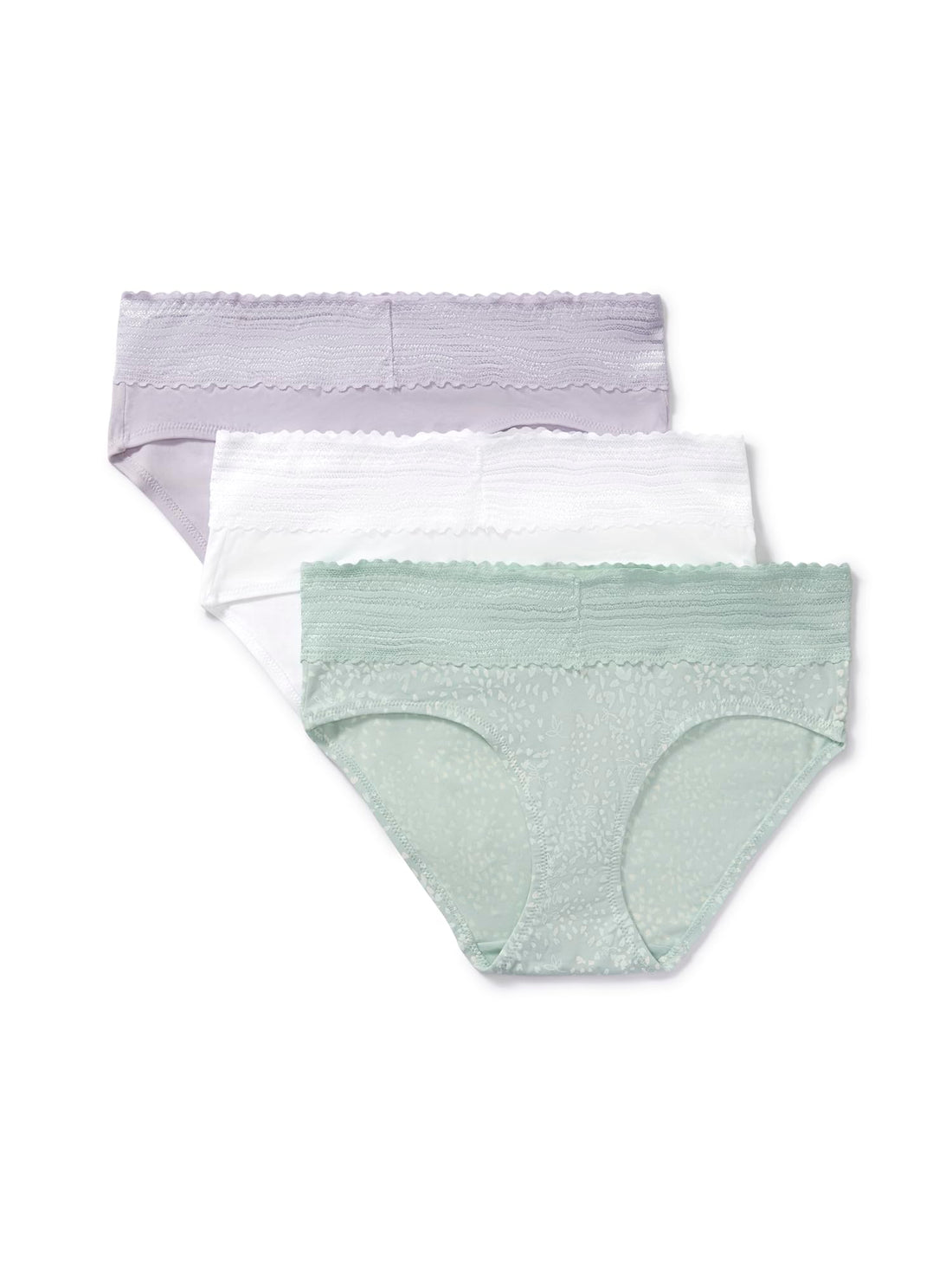 Warner's Women's Blissful Benefits Women's Dig-free Comfort Waist With Lace Cotton Hipster 3-pack