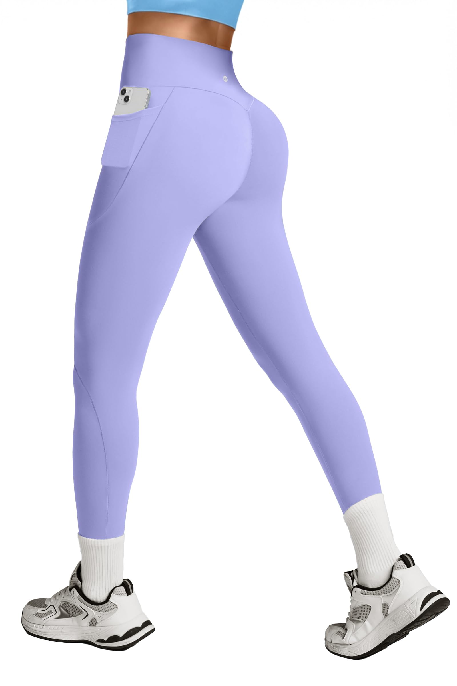Heathyoga Scrunch Butt Lifting Leggings with Pockets for Women Tummy Control Compression Leggings No Front Seam Yoga Pants