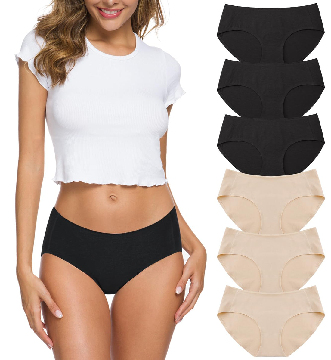 Wealurre Cotton Bikini Women's Breathable Panties Seamless Comfort Underwear