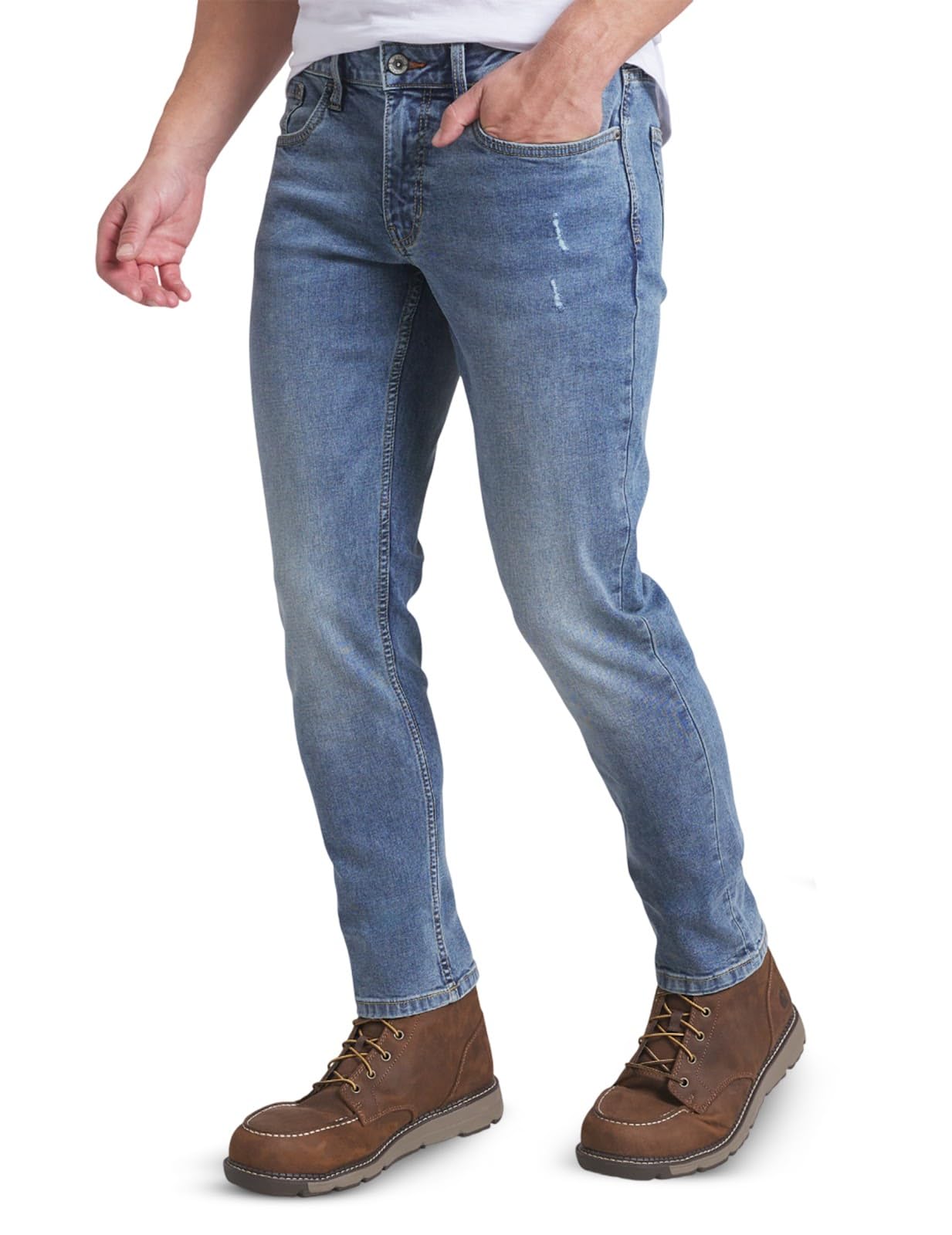 Weatherproof Vintage Mens Jeans Slim Fit - Super-Soft Stretch Denim Pants | Men's Straight Leg Jean with All-Way Stretch