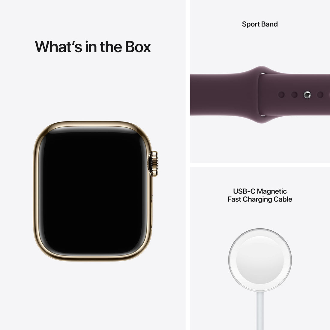 Apple Watch Series 7 (GPS, 41mm) Starlight Aluminum Case with Starlight Sport Band, Regular (Renewed)