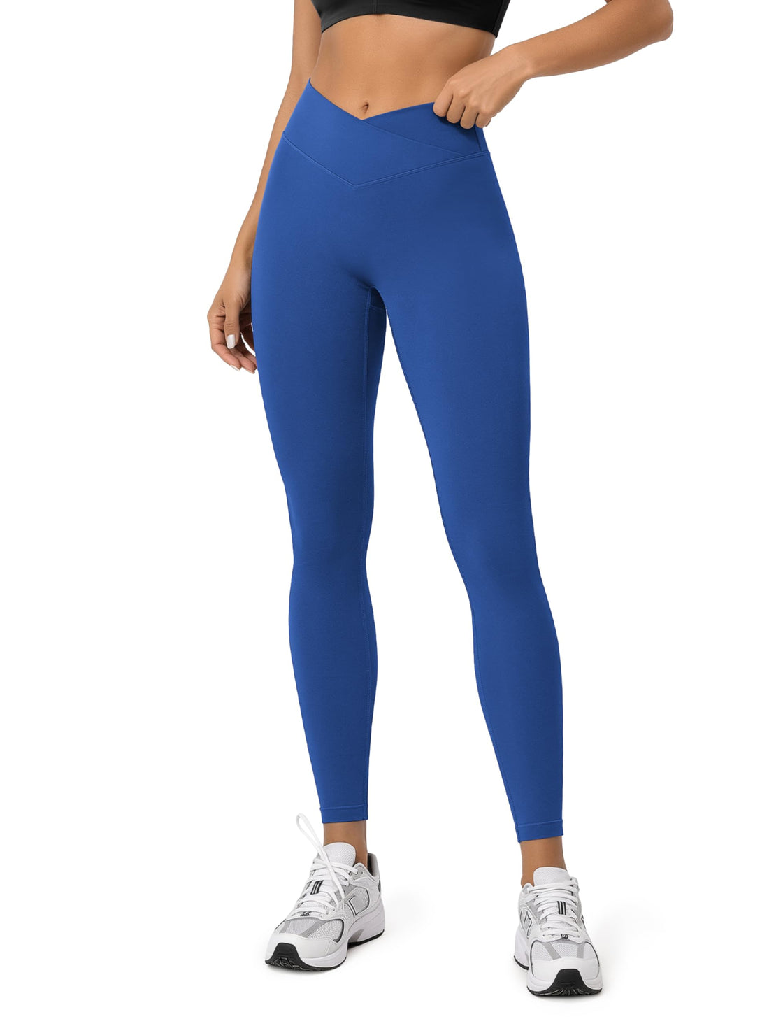 ODODOS Hidden Scrunch Butt Lifting Crossover Leggings for Women - 25" / 27" / 29" No Front Seam High Waist Yoga Pants