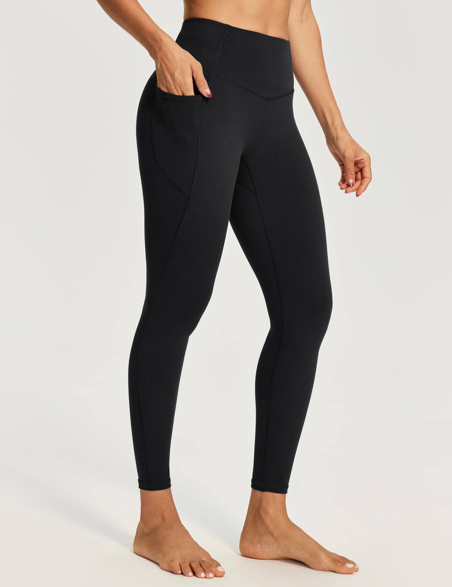 Heathyoga Scrunch Butt Lifting Leggings with Pockets for Women Yoga Pants | 2 Side Pockets, 25 Inches, Buttery Soft Fabric, Non See-through, No Front Seam, Mid Compression, Pilates Outfits, Workout
