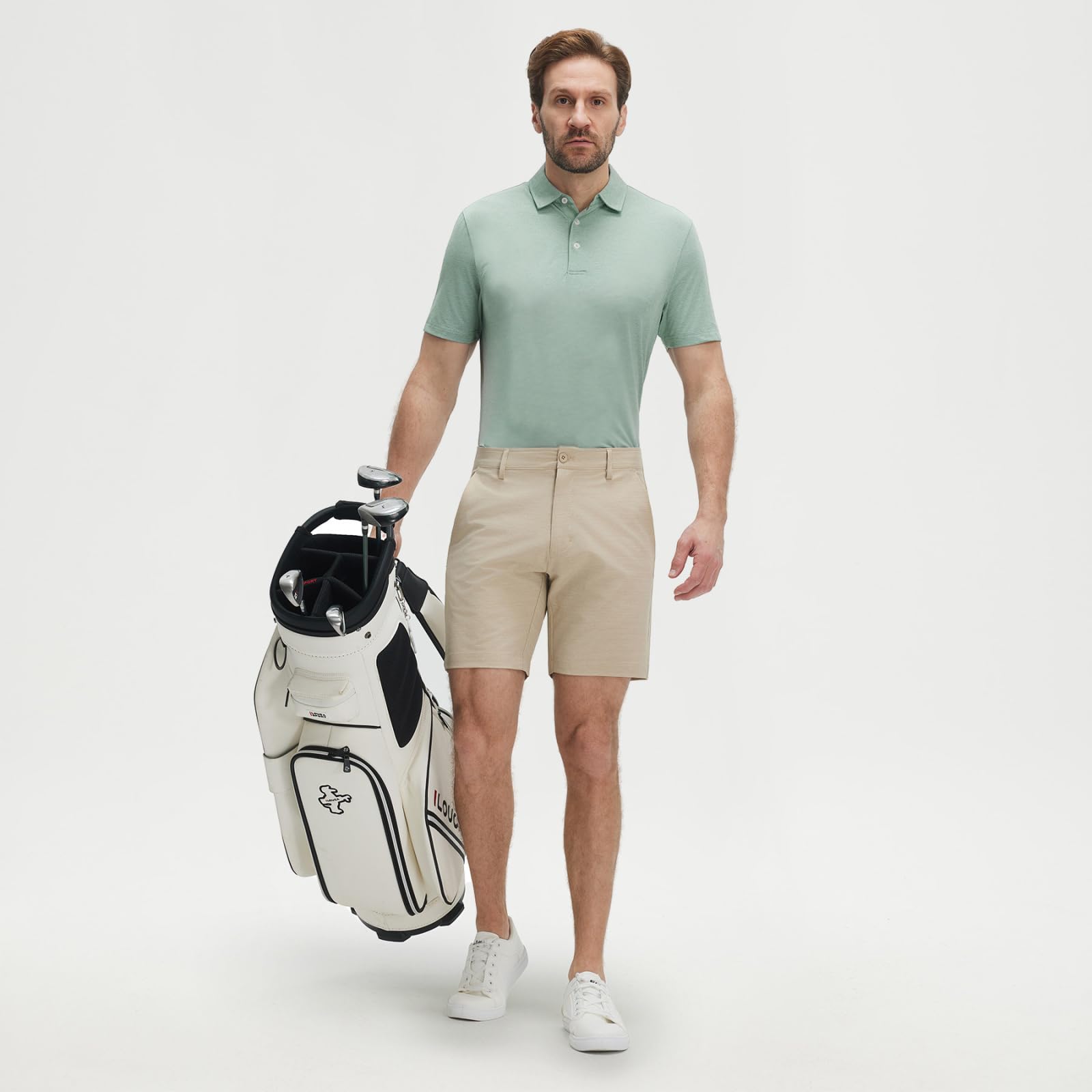 M MAELREG Men‘s Golf Shirts Short Sleeve Ultra-Light Soft Performance Quick Dry Athletic with UPF 30+ Polo Shirts for Men