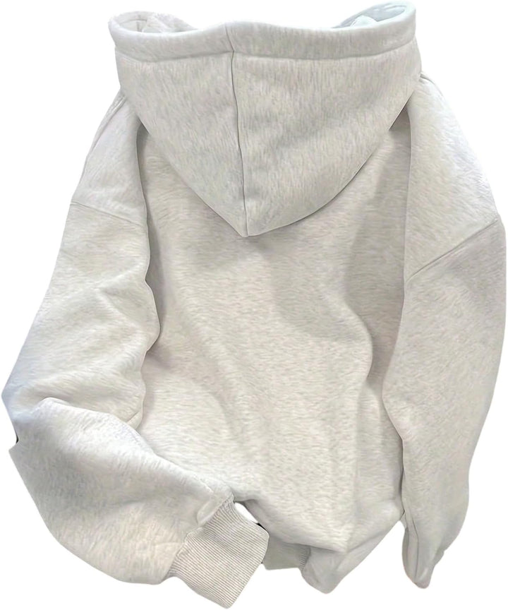 SOLY HUX Women's Graphic Hooded Sweatshirts Pullover Long Sleeve Shirts Loose Fall Hoodies Preppy Clothes