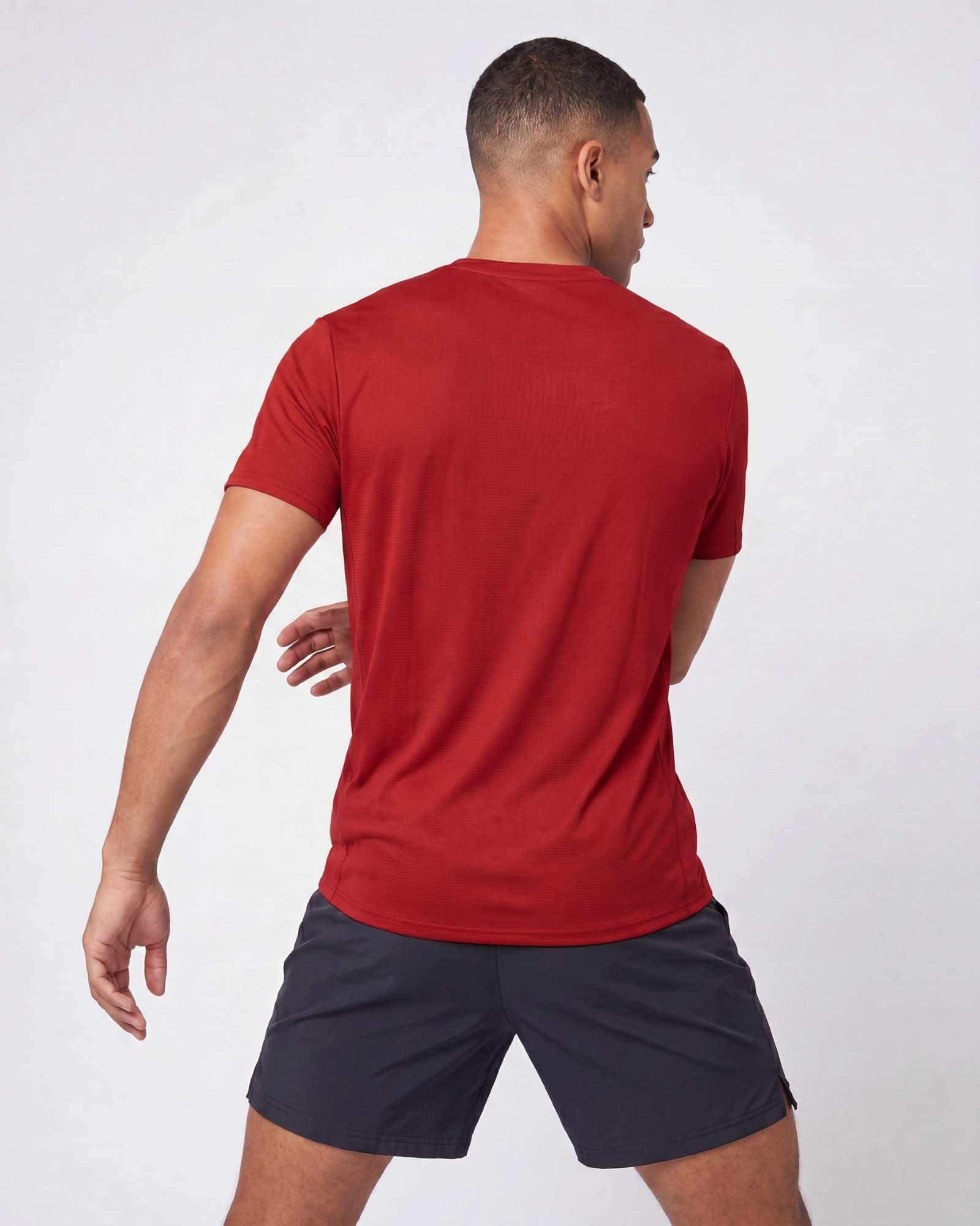 5 Pack Men's Dry Fit Short Sleeve Crew T Shirts Gym Tees Athletic Workout | Breeze Tech, Cooling Moisture Wicking Breathable, Soft Casual Workout, Running Hiking Exercise Soccer