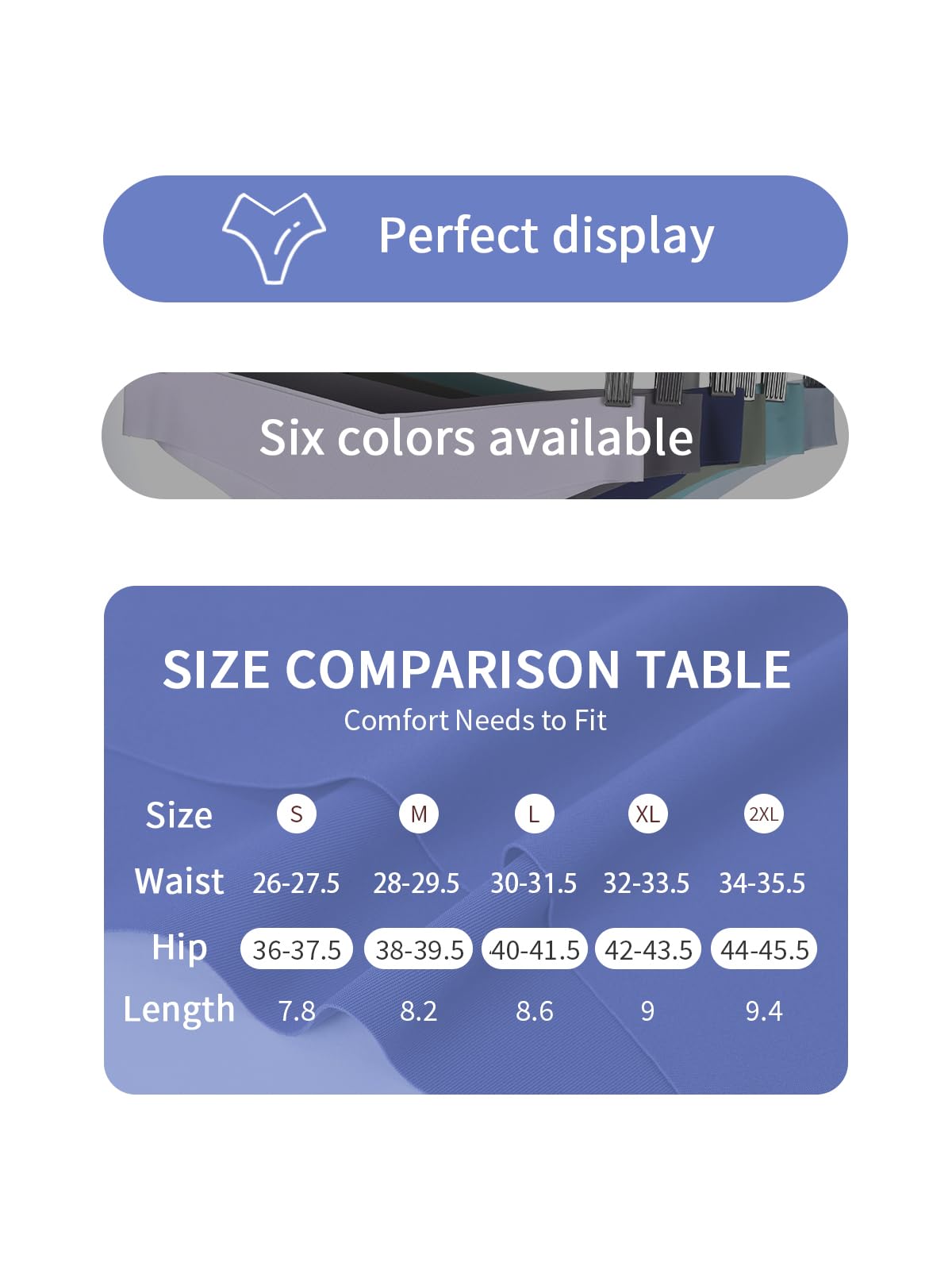 Seamless Thongs For Women V-waisted No Show Underwear 6-Pack | No Show Thong Seamless Panties Breathable Comfortable Underwear