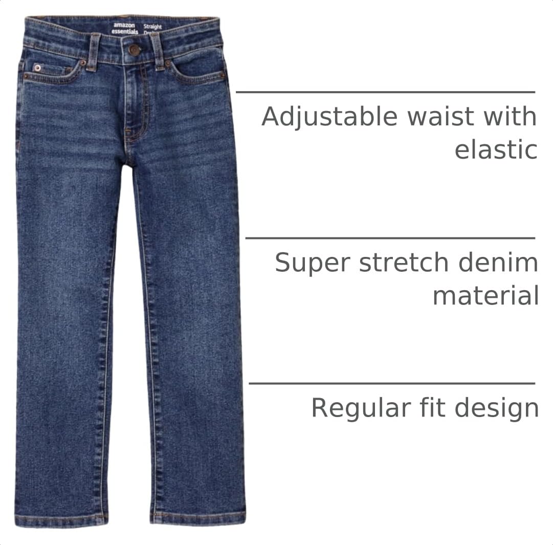 Amazon Essentials Boys' Regular Straight-Fit Jeans