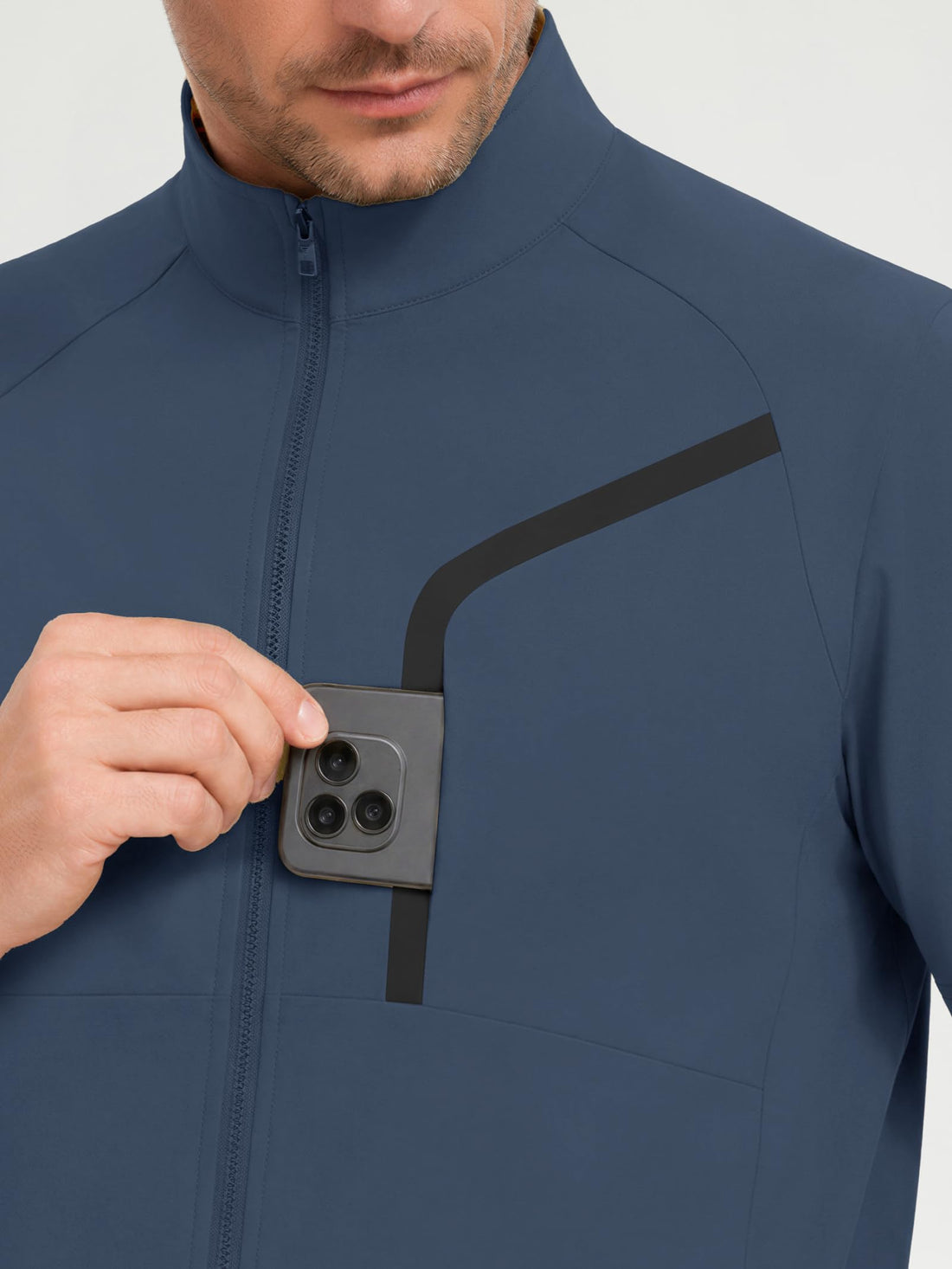 M MAELREG Short Sleeve Golf Jackets for Men with Full Zipper Lightweight UPF50+ Hiking Vests For Men with Button Pockets