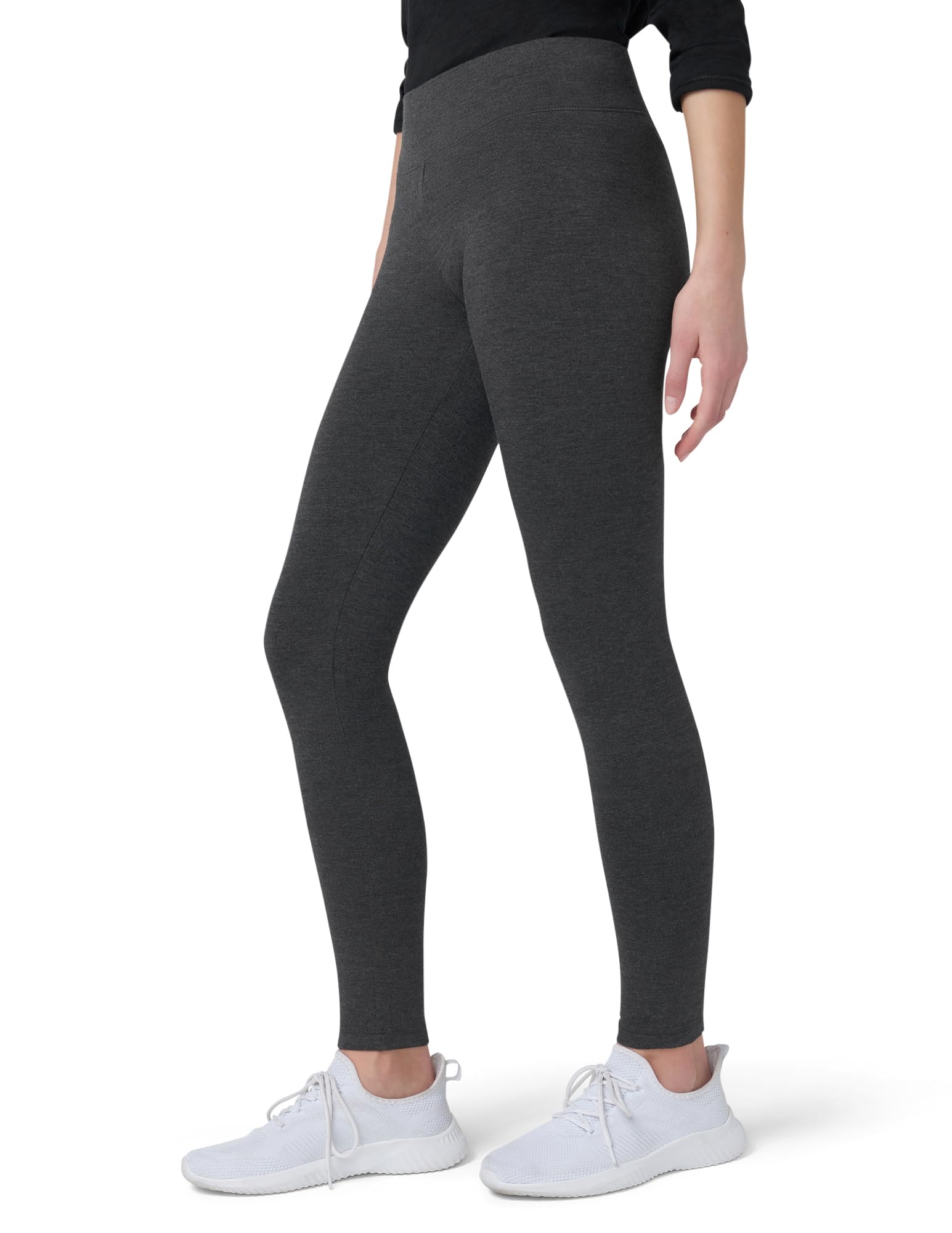 HUE Women’s Cotton Ultra Legging with Wide Waistband, Available in Capri and Legging Length