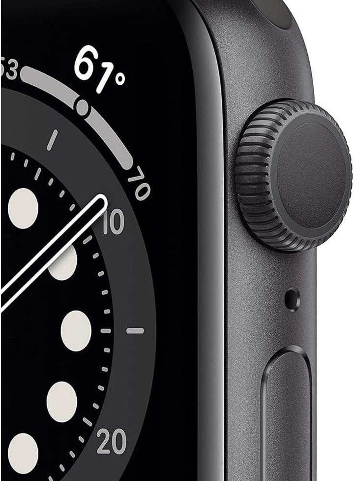 Apple Watch Series 6 (GPS + Cellular, 40mm) - Space Gray Aluminum Case with Black Sport Band (Renewed)