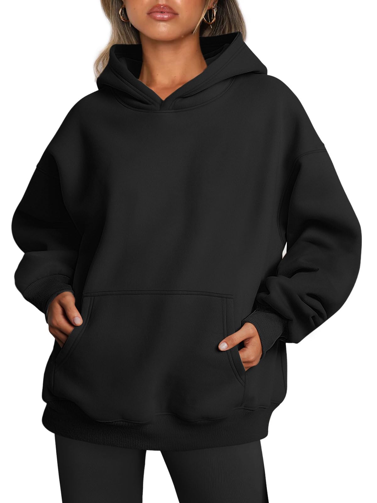 Trendy Queen Women Oversized Hoodies Fall Outfits | Gentle Skin Feel, Aesthetic Drop Shoulder, Large Kangaroo Pocket, Seamless Daily Outfit Match