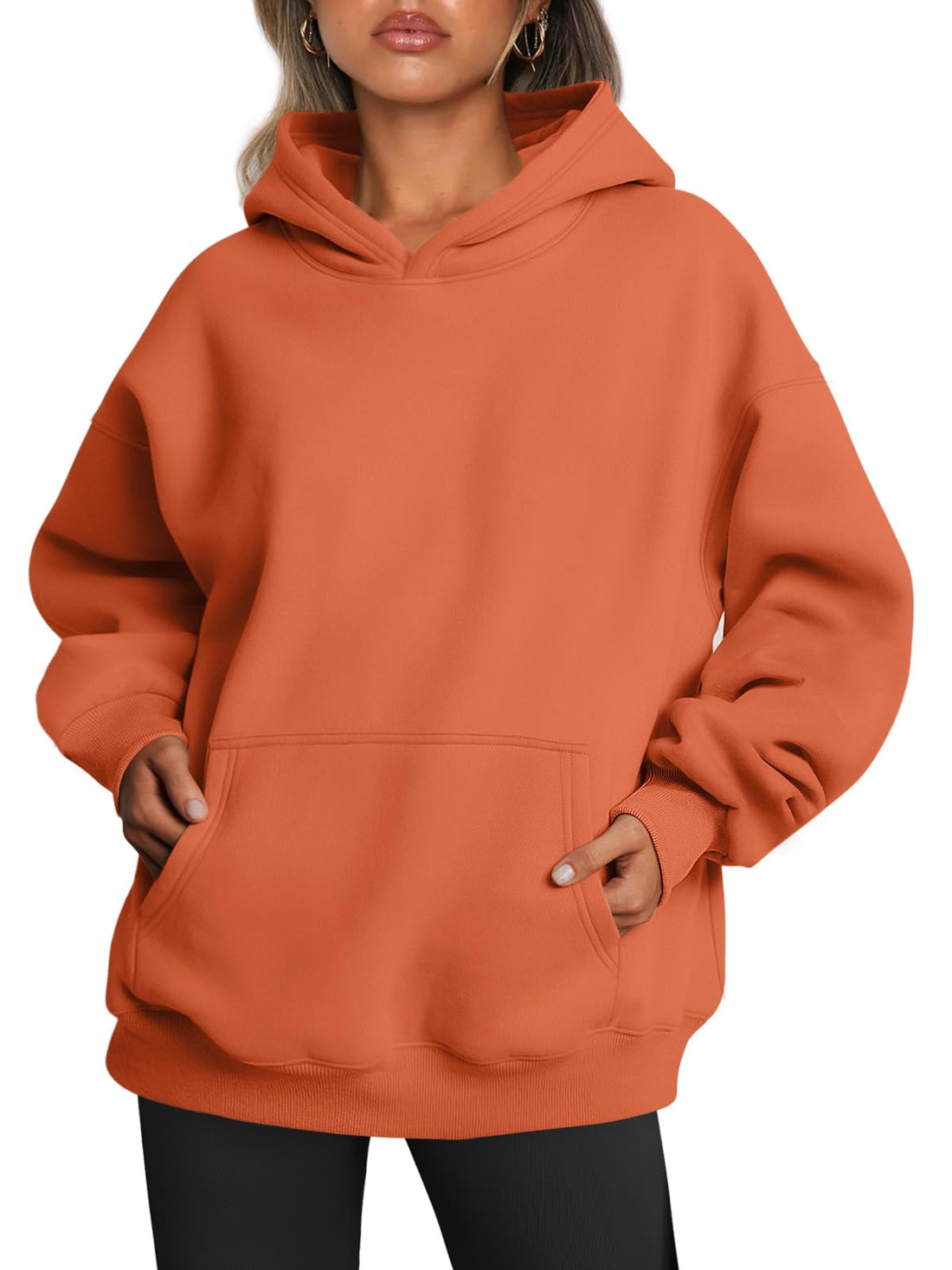 Trendy Queen Women Oversized Hoodies Fall Outfits | Gentle Skin Feel, Aesthetic Drop Shoulder, Large Kangaroo Pocket, Seamless Daily Outfit Match
