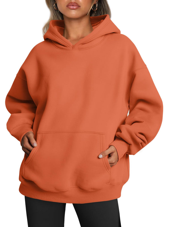 Trendy Queen Women Oversized Hoodies Fall Outfits | Gentle Skin Feel, Aesthetic Drop Shoulder, Large Kangaroo Pocket, Seamless Daily Outfit Match