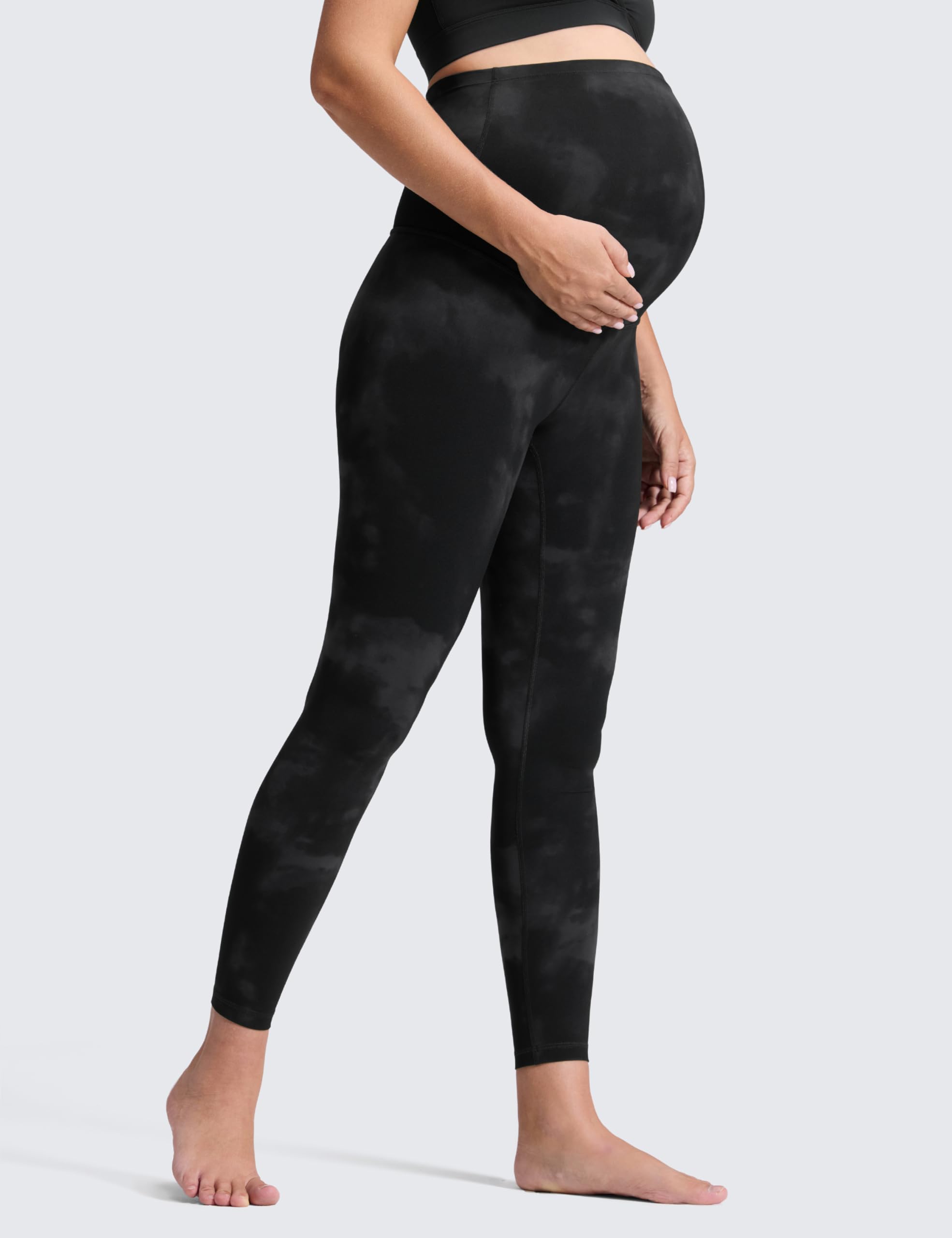 CRZ YOGA Maternity Leggings 25" | Butterluxe, Extremely Soft, Gentle Compression, Yoga, Super High Rise, U-shaped Belly, Pregnancy and Postpartum