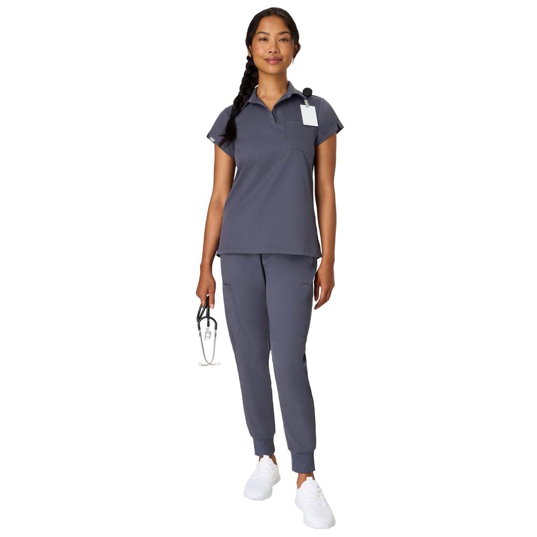 Hanes Women's Scrubs Top, Premium Polo V-Neck Moisture-Wicking Odor Control Women's Shirt