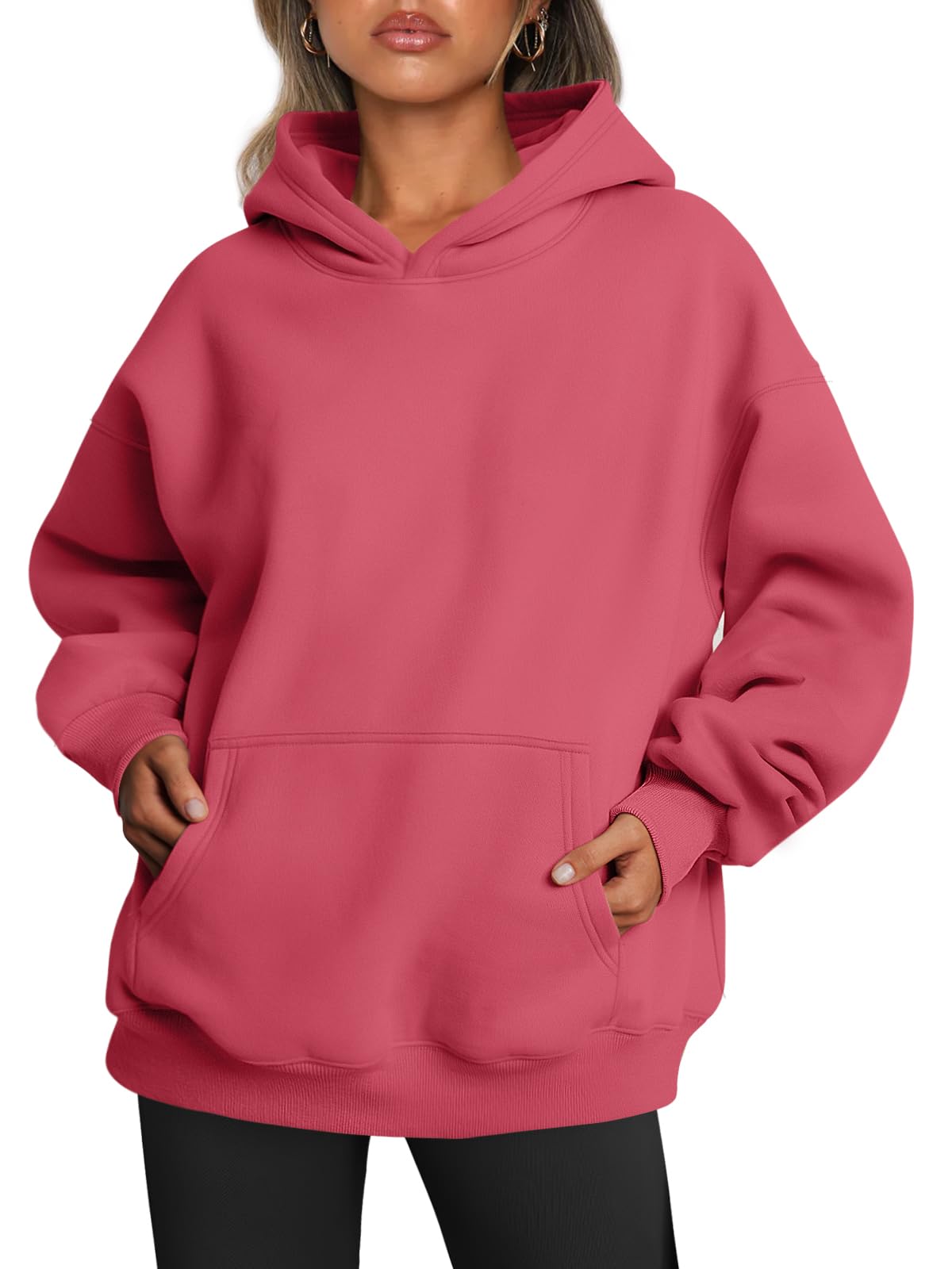 Trendy Queen Women Oversized Hoodies Fall Outfits | Gentle Skin Feel, Aesthetic Drop Shoulder, Large Kangaroo Pocket, Seamless Daily Outfit Match