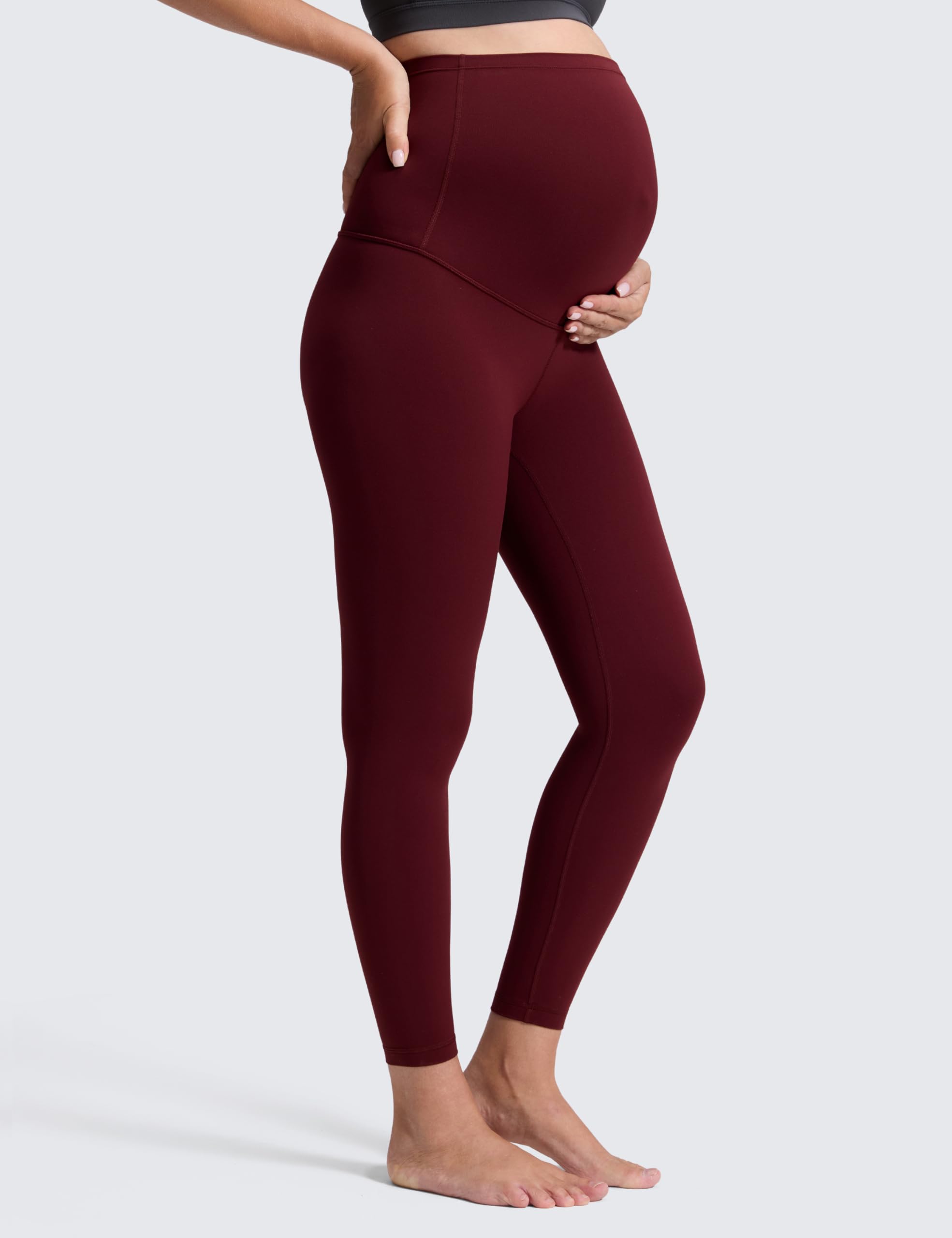 CRZ YOGA Maternity Leggings 25" | Butterluxe, Extremely Soft, Gentle Compression, Yoga, Super High Rise, U-shaped Belly, Pregnancy and Postpartum