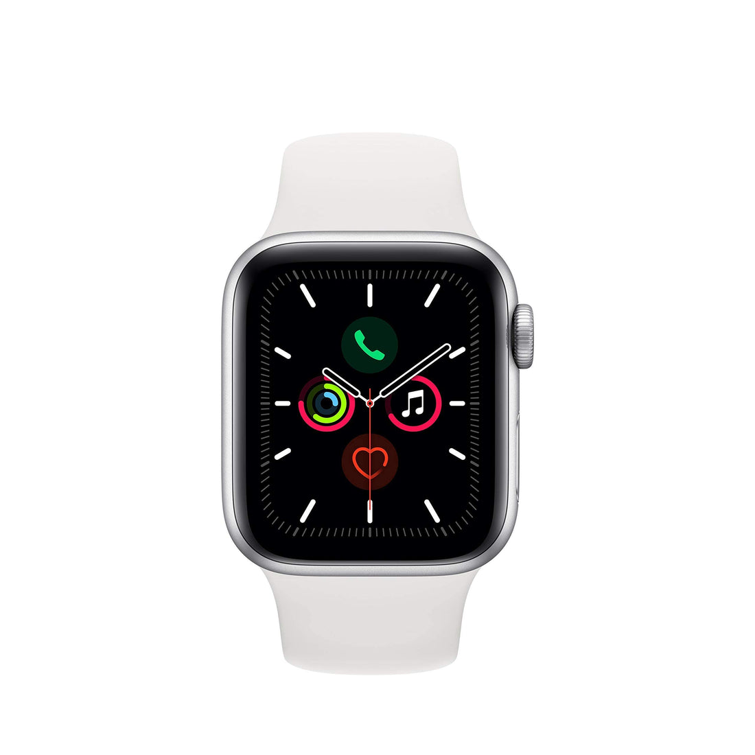 Apple Watch Series 5 (GPS, 44MM) - Space Gray Aluminum Case with Black Sport Band (Renewed)
