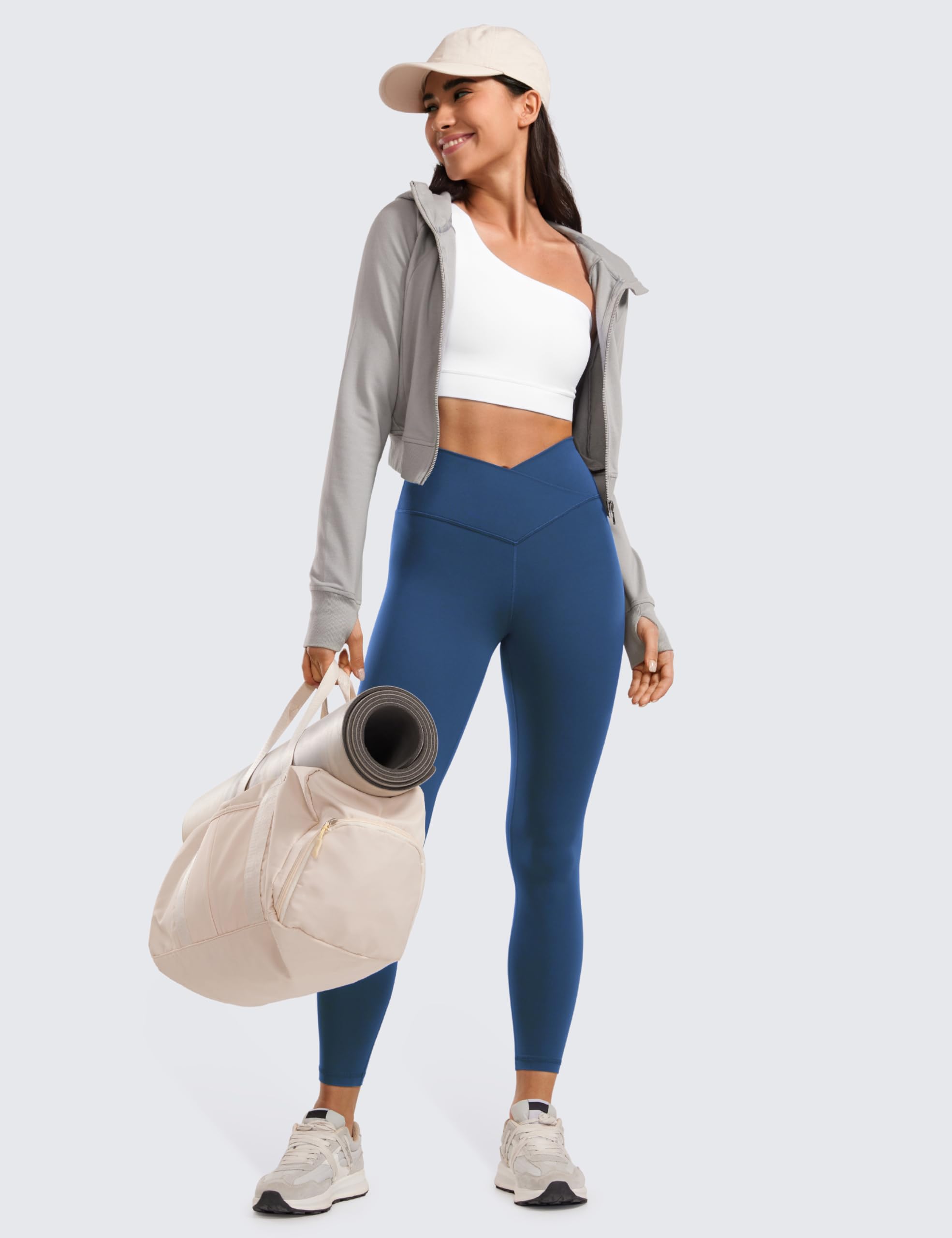 CRZ YOGA Crossover Waist Leggings 25"