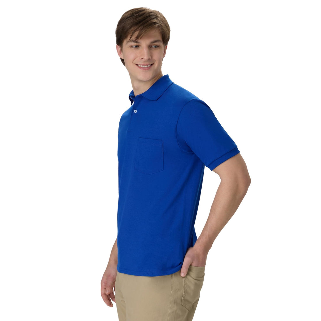 Hanes Men's Short Sleeve Jersey Pocket Polo (Pack of 2)