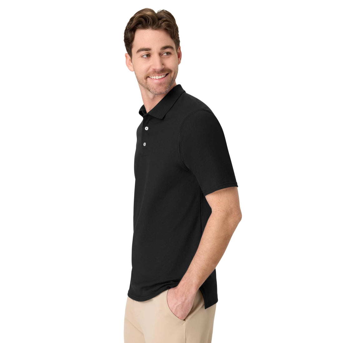 Hanes mens X-temp Performance Polo, Cotton Blend Sport Shirt for Men With Odor Control
