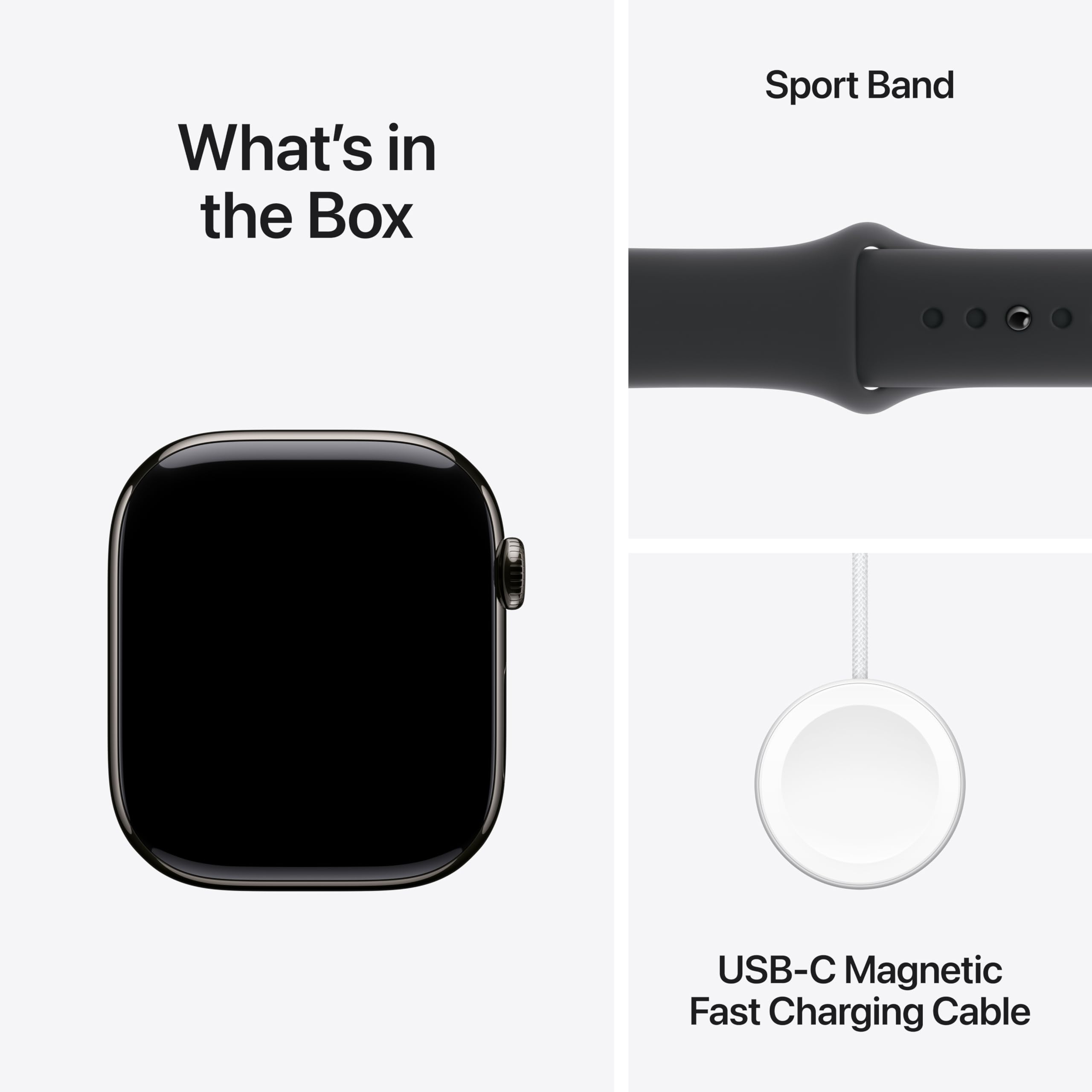 Apple Watch Series 10 [GPS 46mm case] Smartwatch with Jet Black Aluminum Case with Black Sport Band - M/L. Fitness Tracker, ECG App, Always-On Retina Display, Water Resistant
