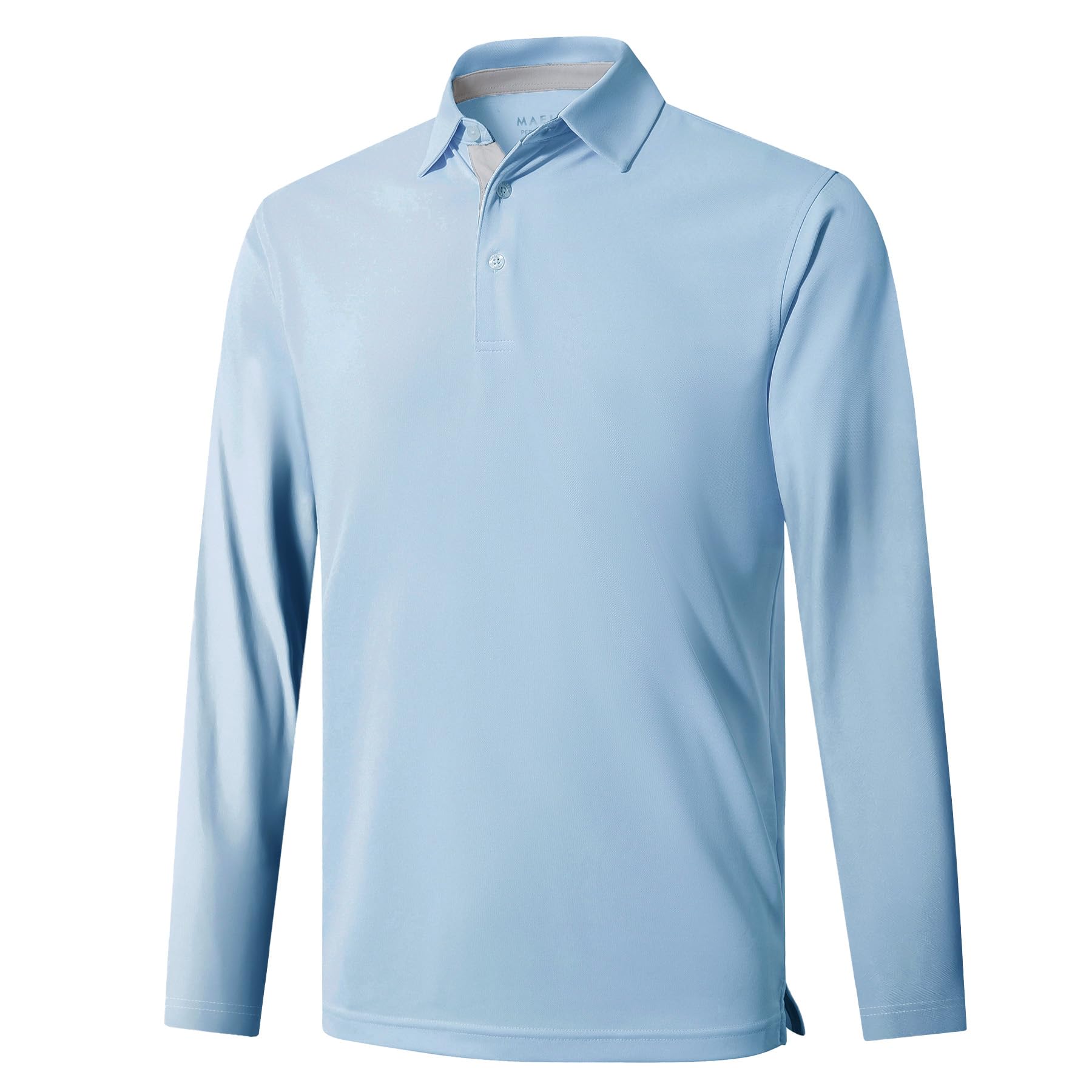 Mens Golf Shirt Short and Long Sleeve Moisture Wicking Dry Fit Performance Solid Casual Pique Golf Polo Shirts for Men