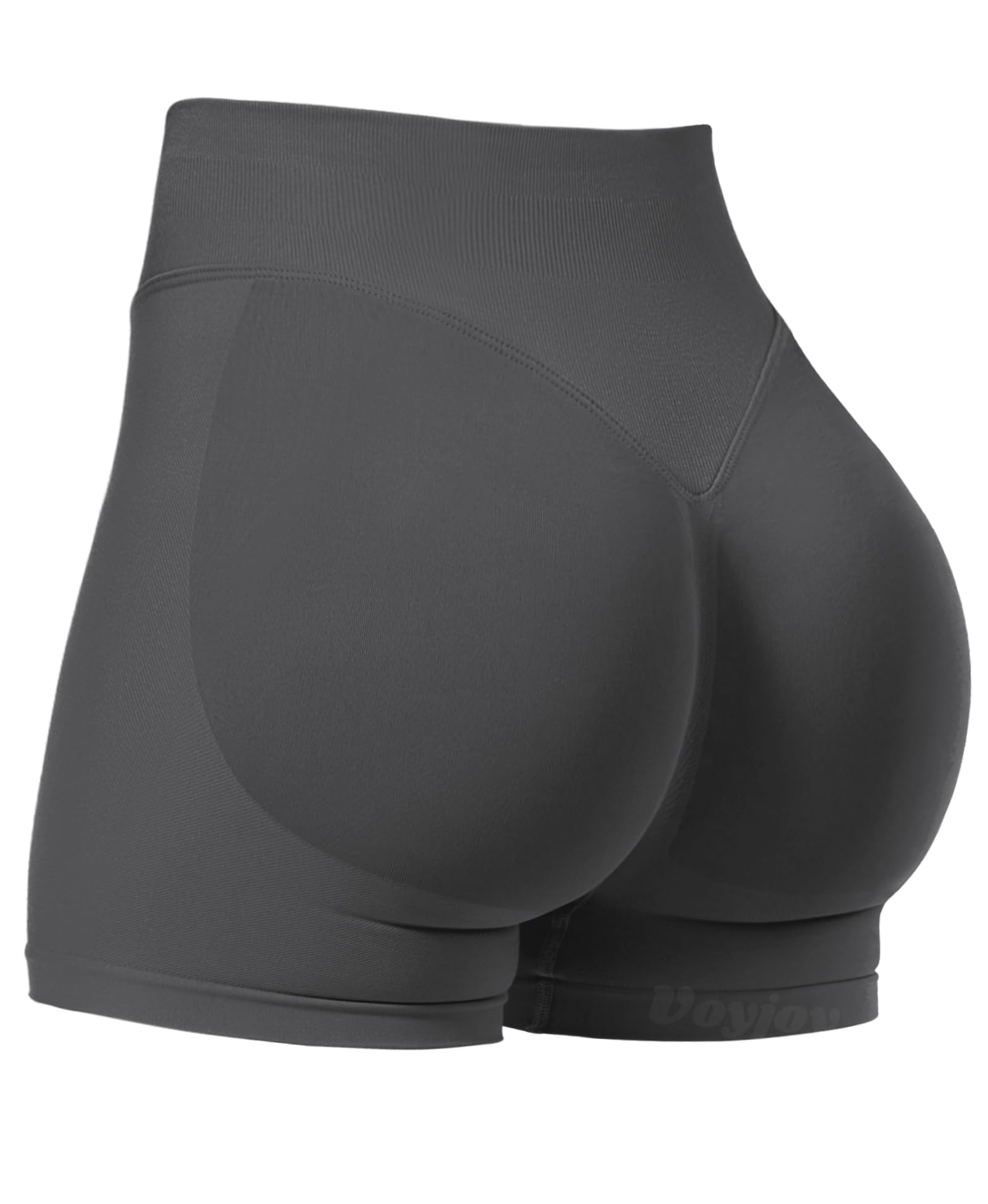 VOYJOY Women Workout Impact Shorts 2.5"/ 3.6"/ 4.5"/ 6" Scrunch Butt Booty | Tummy Control, High Waisted, Bike Short, Gentle Compression, for Women