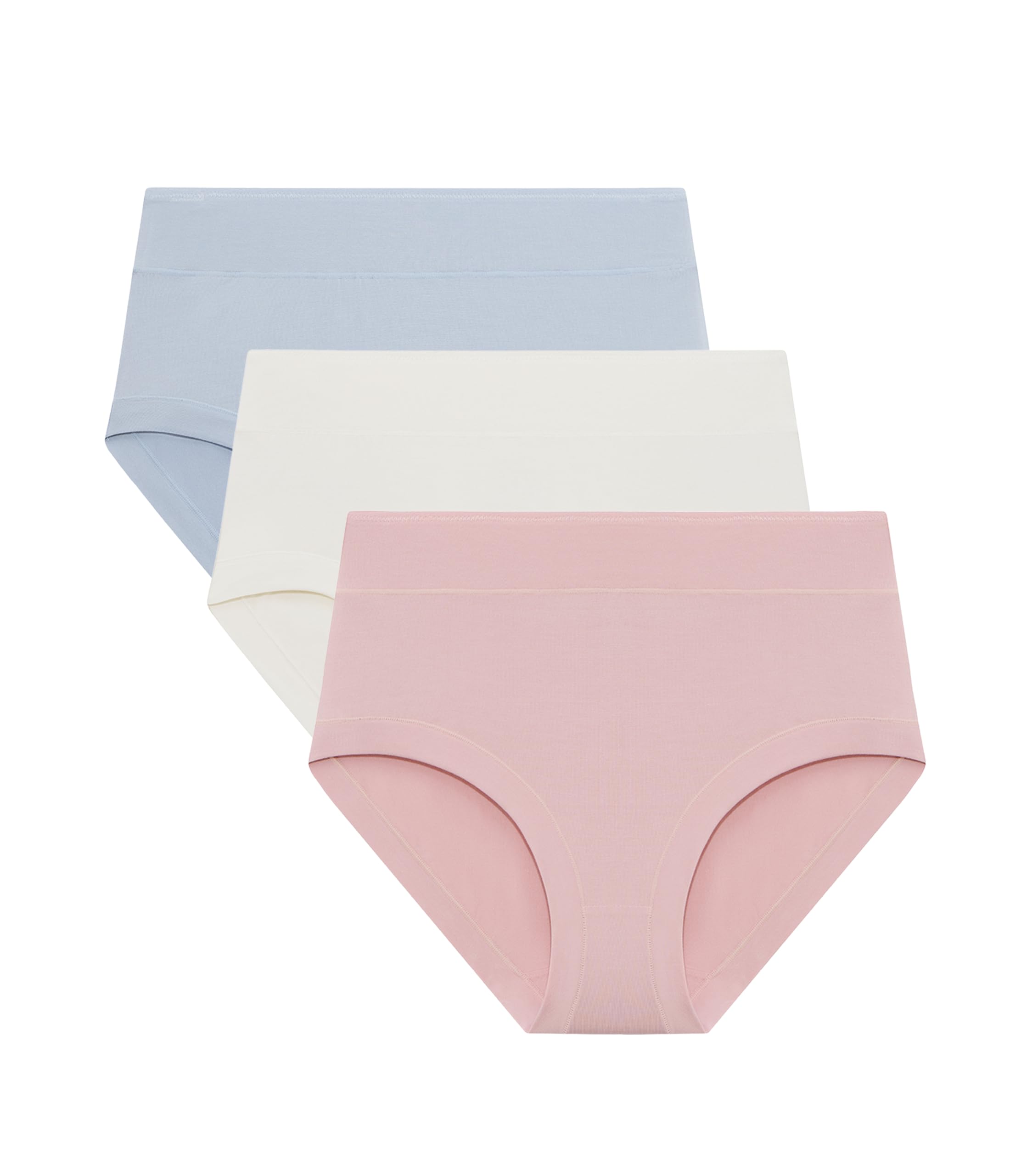ANLIQI Women's Cotton Modal Ployamide Bikini Panties, Soft Moisture Wicking Hipster Briefs Undies for Ladies Multi-Pack