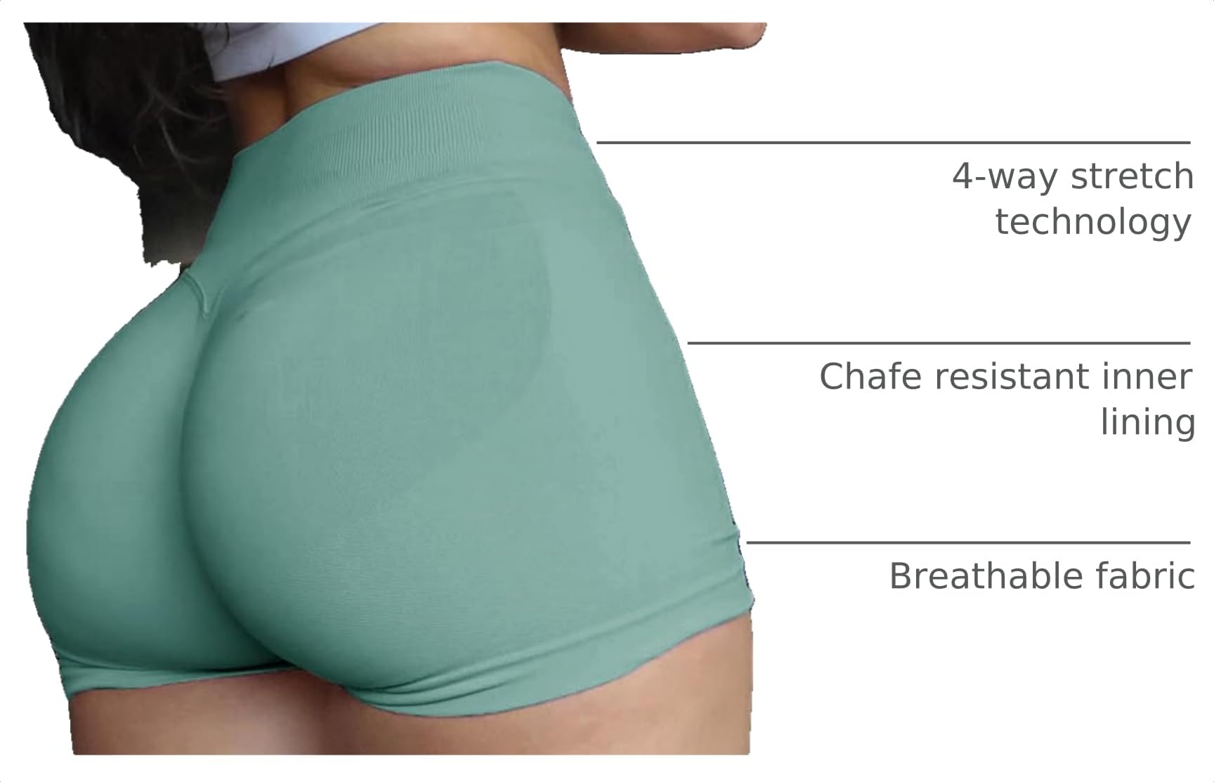 3 Pack Workout Gym Shorts Women Scrunch Butt Lifting Seamless High Waist Yoga Booty Shorts for Women