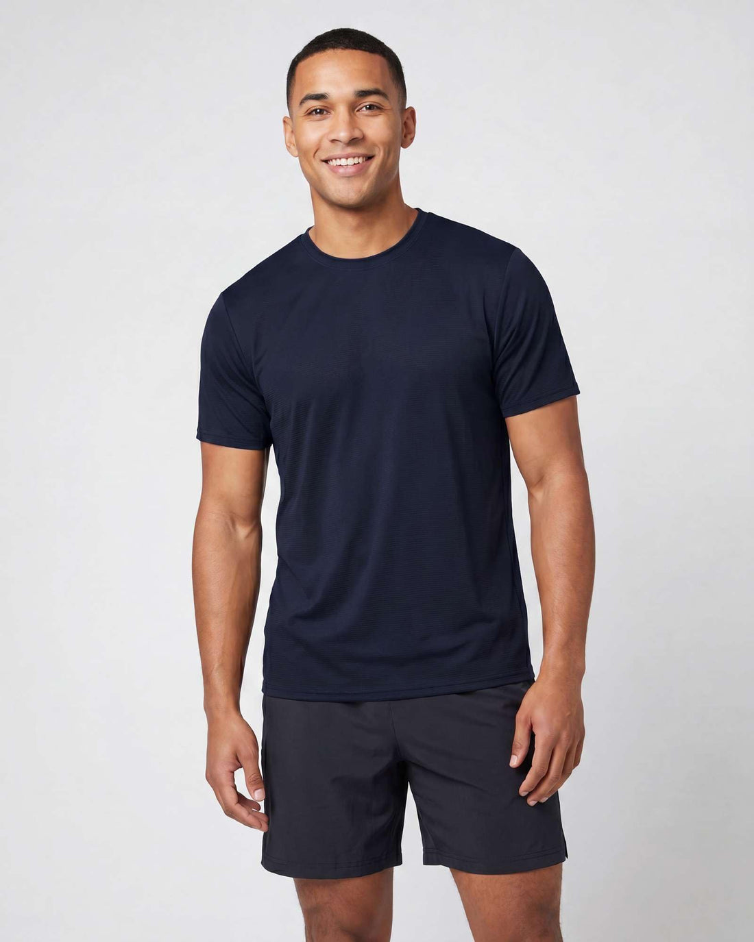 5 Pack Men's Dry Fit Short Sleeve Crew T Shirts Gym Tees Athletic Workout | Breeze Tech, Cooling Moisture Wicking Breathable, Soft Casual Workout, Running Hiking Exercise Soccer