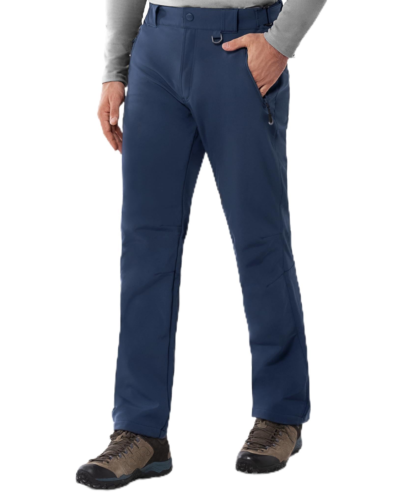 33,000ft Men's Winter Snow Ski Fleece Lined Pants Warm Waterproof Softshell Insulated for Snowboard Outdoor Work Hiking