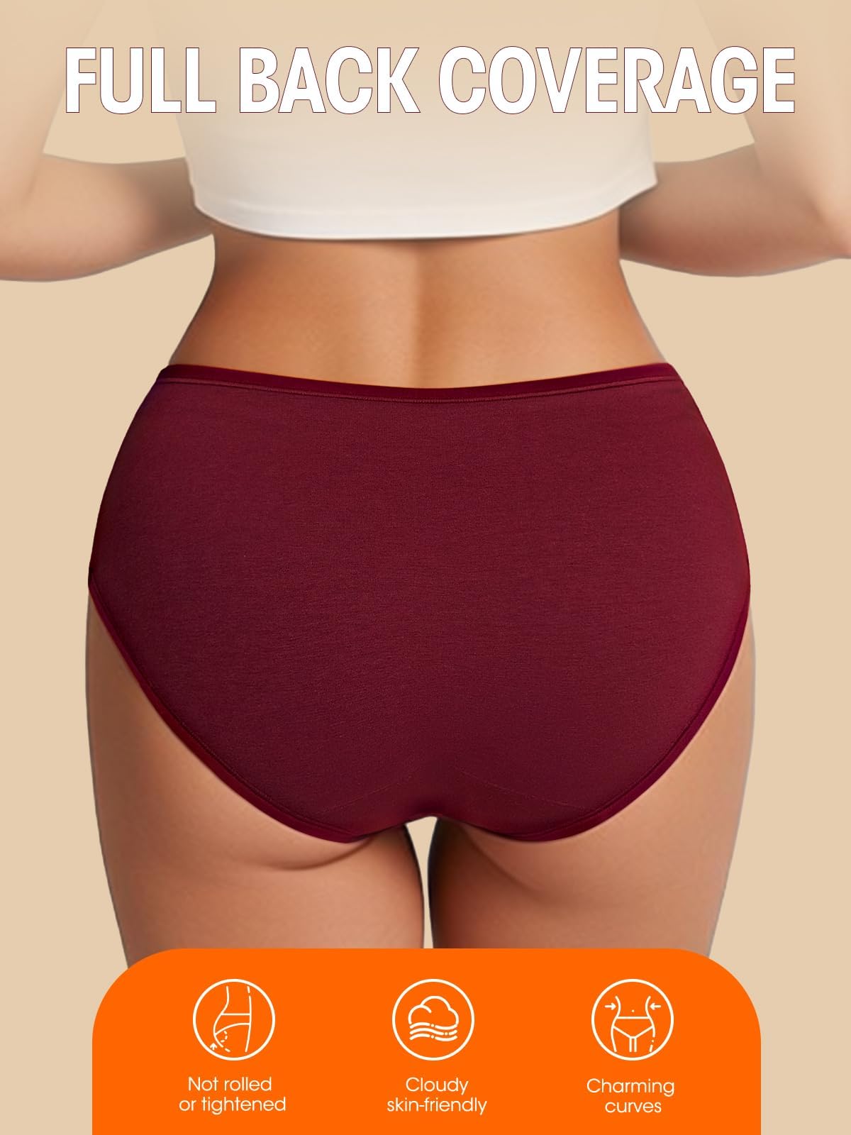 Cotton Hipster Panties Women: 6-Pack Soft Full Coverage Mid Rise Underwear for Everyday Comfort