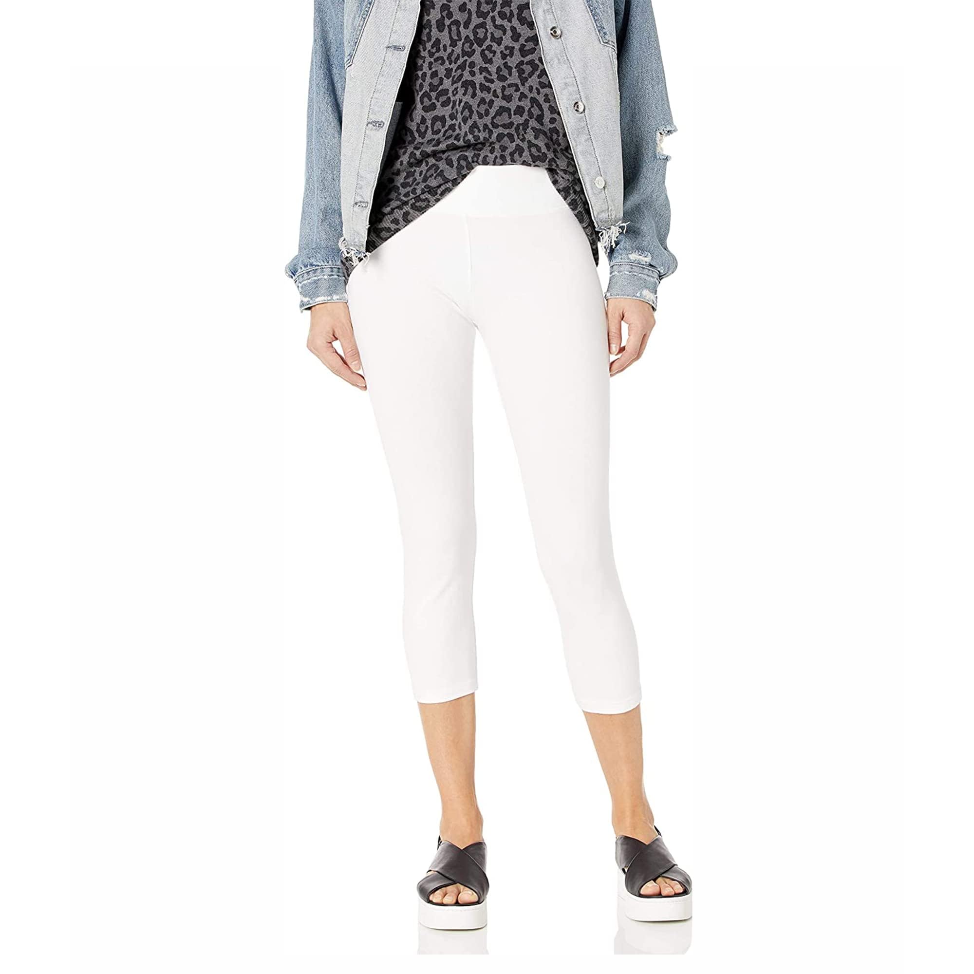 HUE Women’s Cotton Ultra Legging with Wide Waistband, Available in Capri and Legging Length