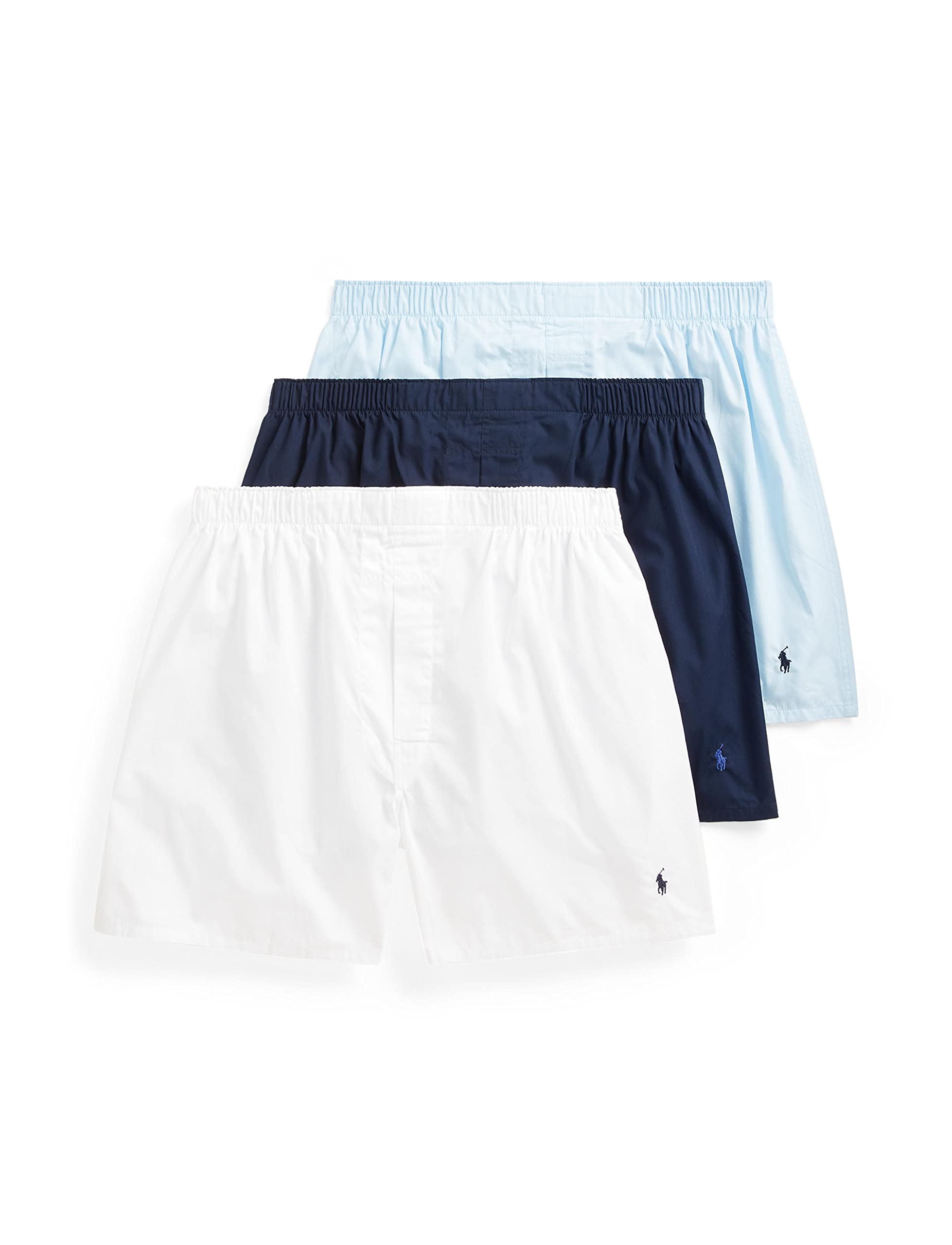 POLO RALPH LAUREN Underwear Boxers Pack, 3-Pack, Classic Fit Cotton Woven Men's Underwear, (Big & Tall Availble)