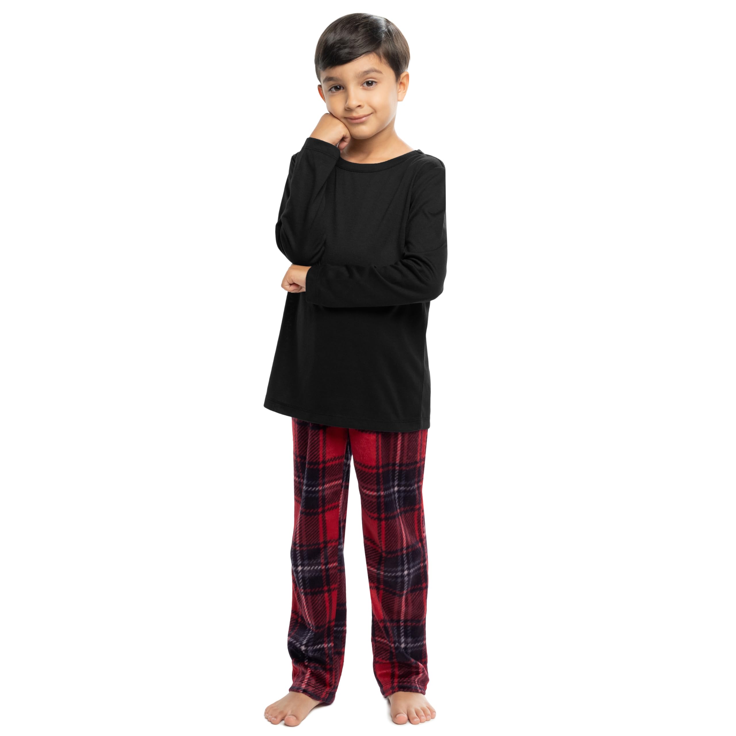 Fruit of the Loom Men Matching Holiday Family Sleep Pajama Set for Women, Men, and Kids