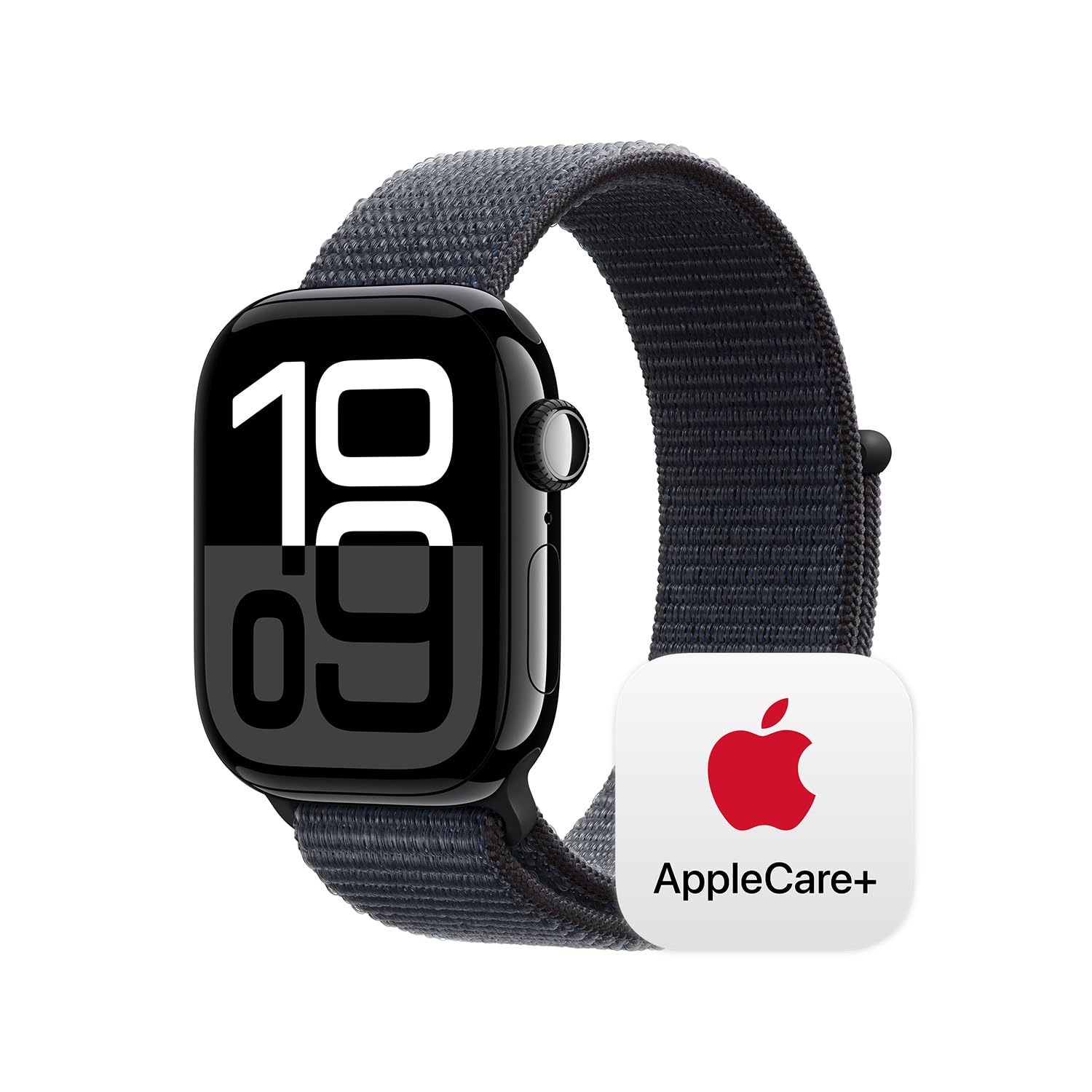 Apple Watch Series 10 [GPS 42mm case] Smartwatch with Silver Aluminum Case with Blue Cloud Sport Loop. Fitness Tracker, ECG App, Always-On Retina Display, Carbon Neutral