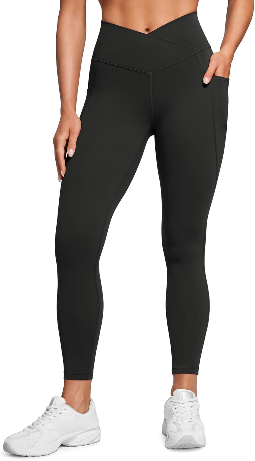 CRZ YOGA Cross Waist Leggings Pockets 25"