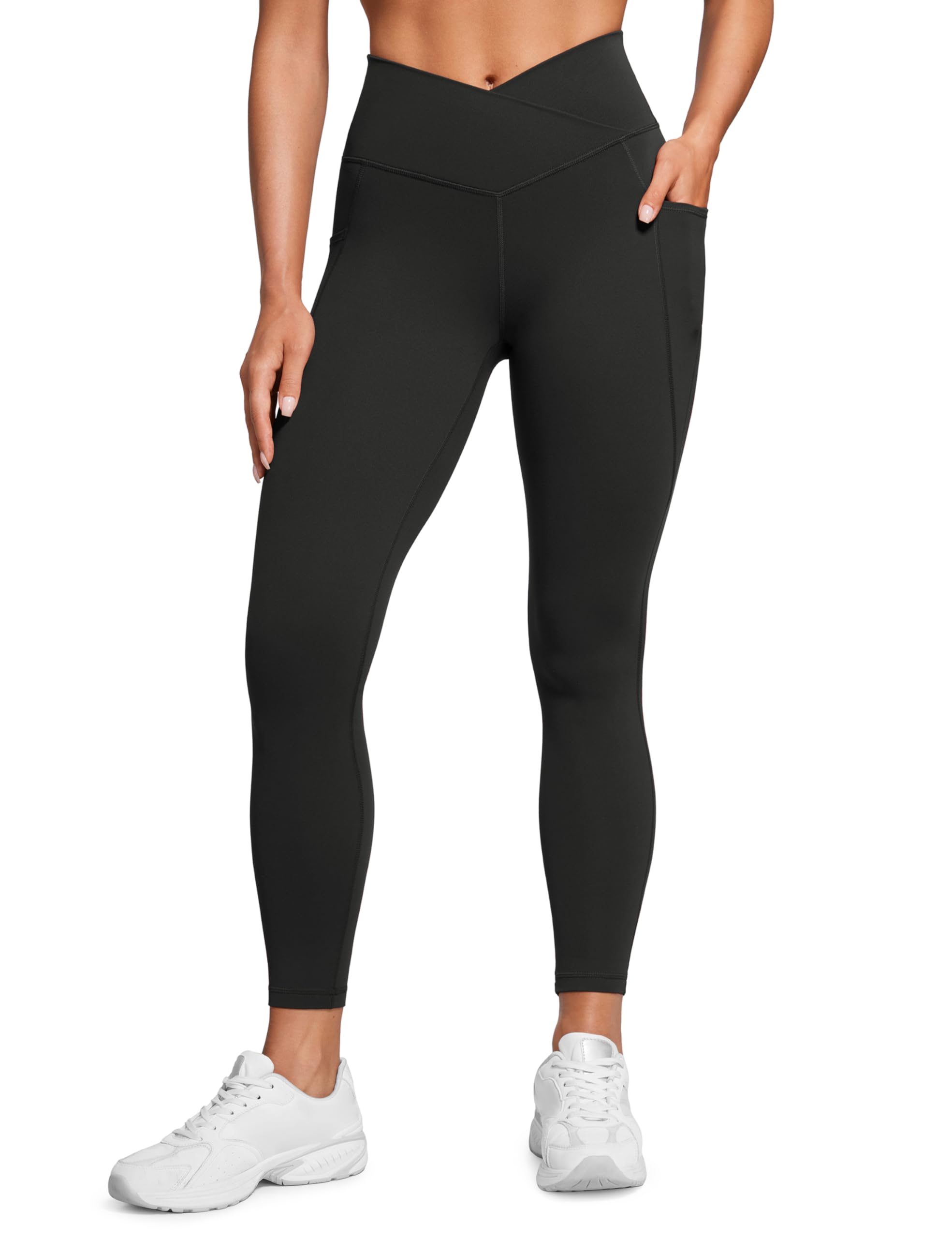 CRZ YOGA Cross Waist Leggings Pockets 25"