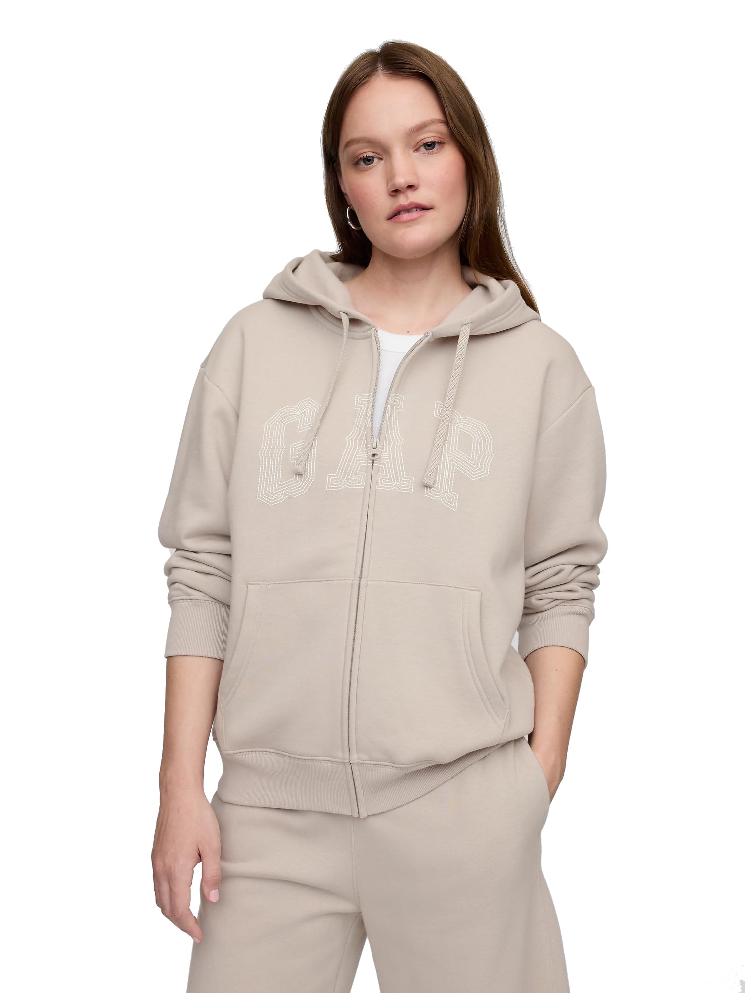 GAP Women's Logo Hoodie Hooded Full Zip Sweatshirt