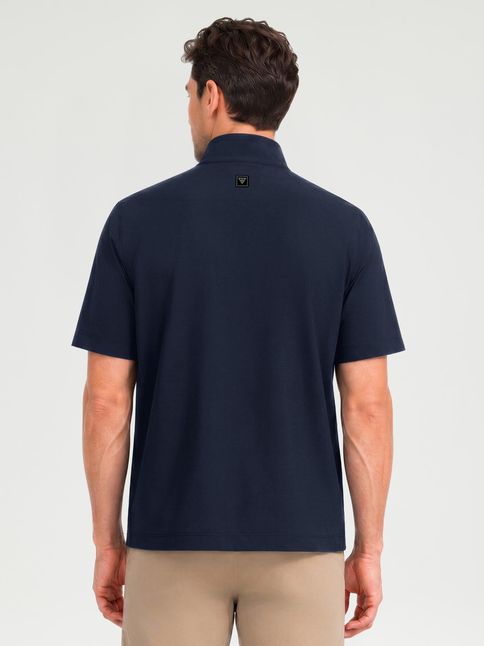 M MAELREG Short Sleeve Golf Jackets for Men with Full Zipper Lightweight UPF50+ Hiking Vests For Men with Button Pockets