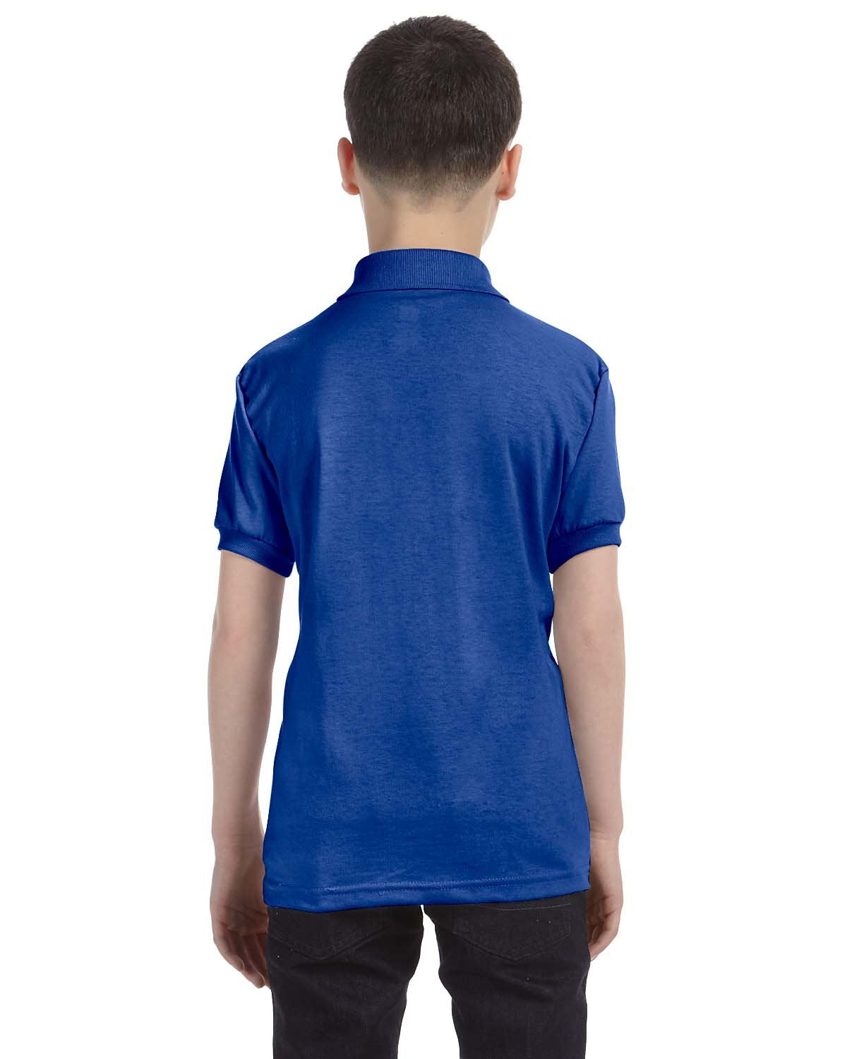 Hanes Boys' Short Sleeve Eco Smart Jersey Polo