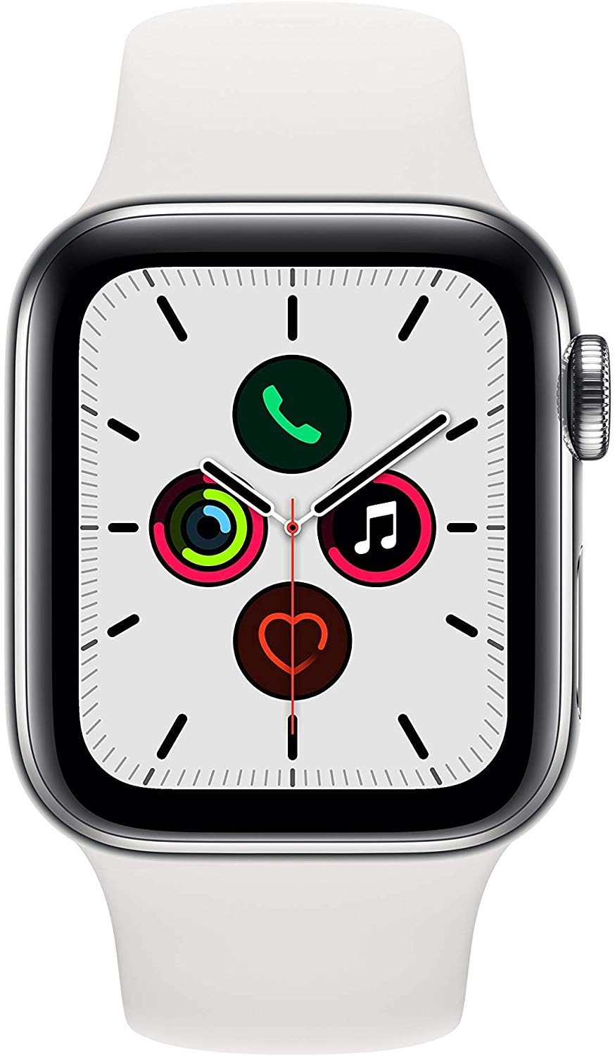 Apple Watch Series 5 (GPS, 44MM) - Space Gray Aluminum Case with Black Sport Band (Renewed)