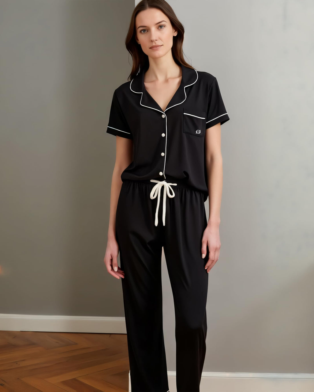 BORN Pajamas for Women Set Button Down