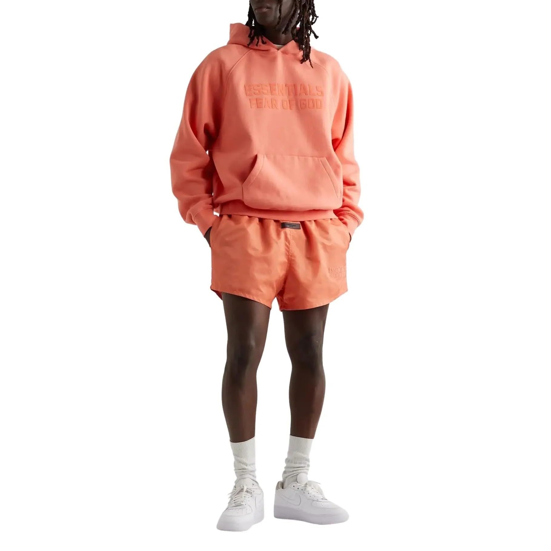 Essentials Basic Pullover Hoodie, Cotton Blend, Adult Oversized Men Size, One Size Down