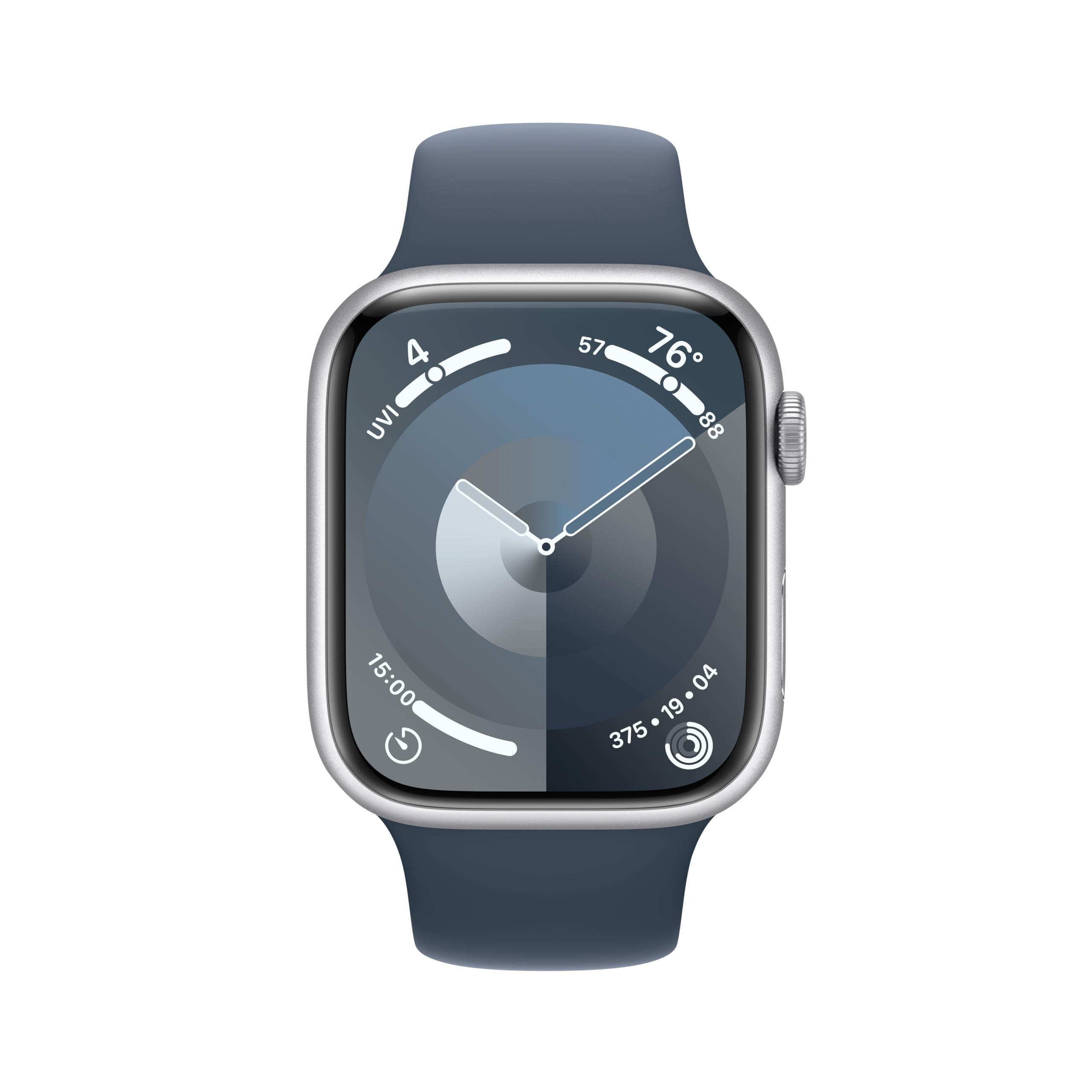 Apple Watch Series 9 [GPS, 45mm] - Starlight Aluminum Case with Starlight Sport Band, S/M (Renewed)