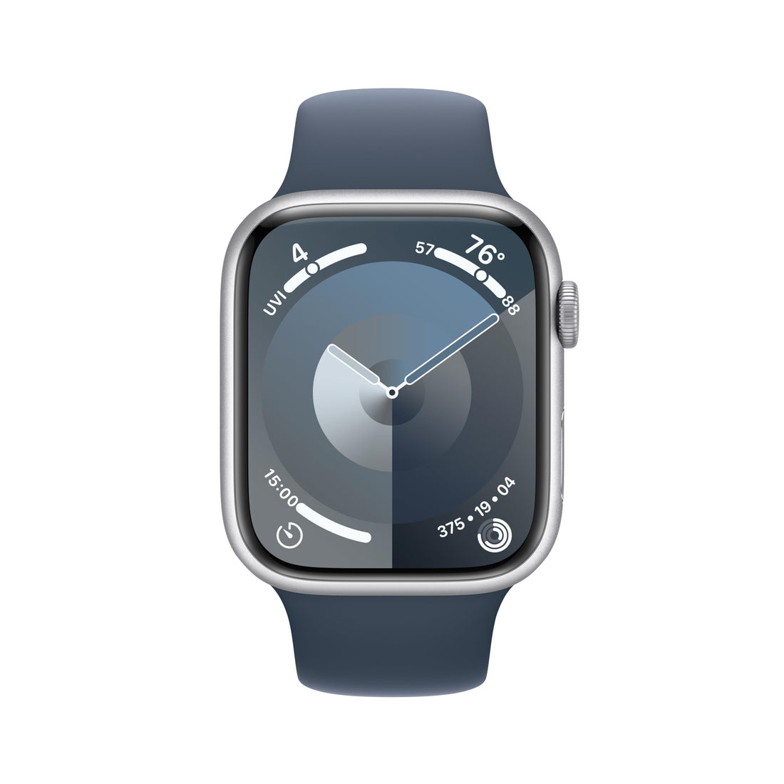 Apple Watch Series 9 [GPS, 45mm] - Starlight Aluminum Case with Starlight Sport Band, S/M (Renewed)