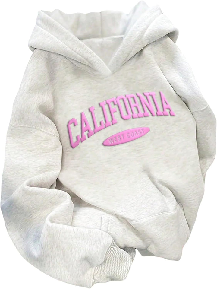 SOLY HUX Women's Graphic Hooded Sweatshirts Pullover Long Sleeve Shirts Loose Fall Hoodies Preppy Clothes